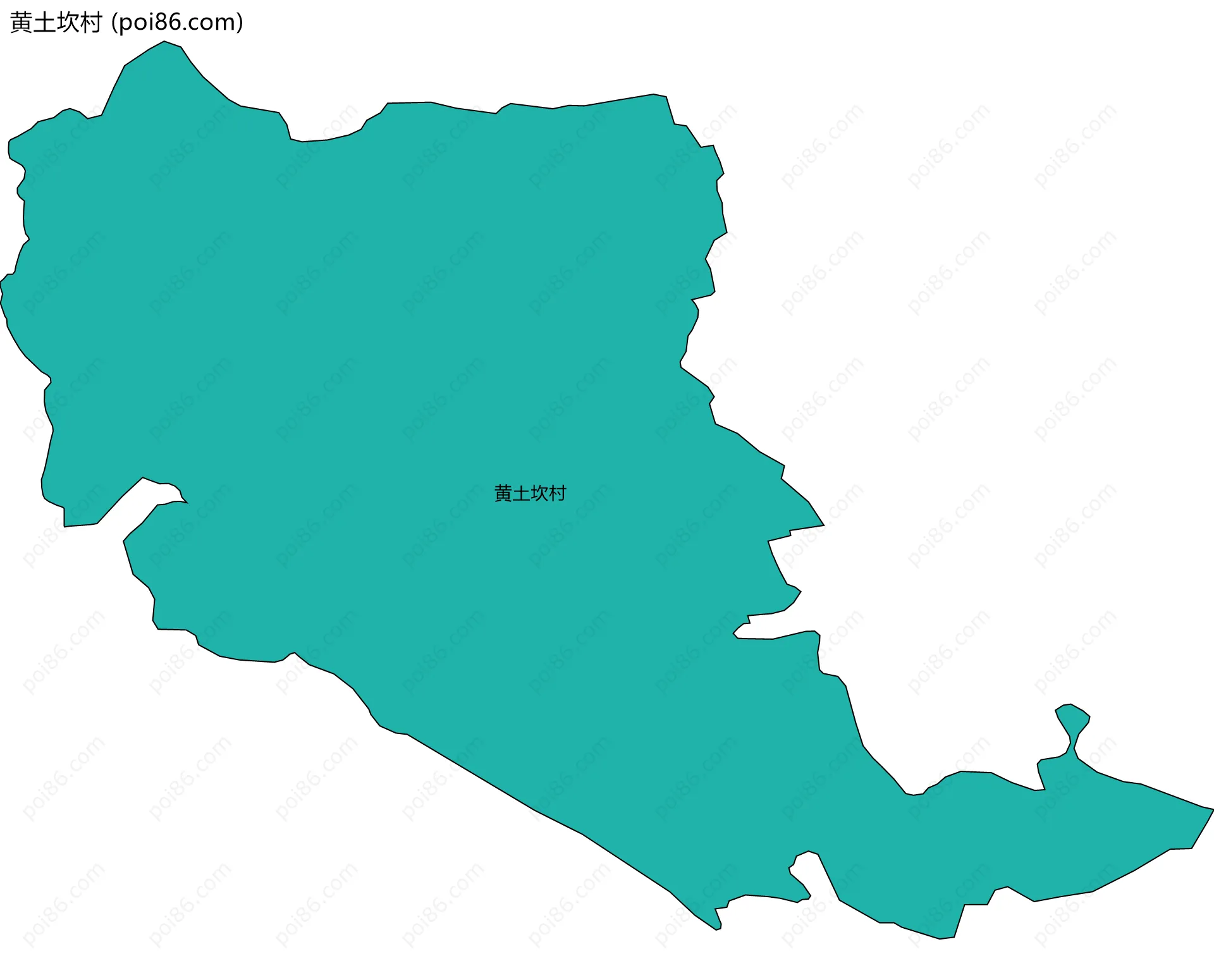 黄土坎村边界地图