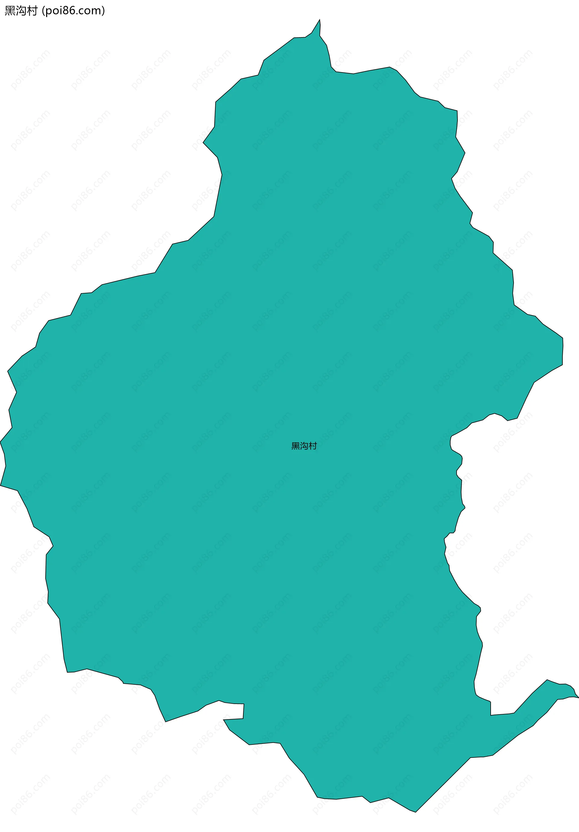 黑沟村边界地图