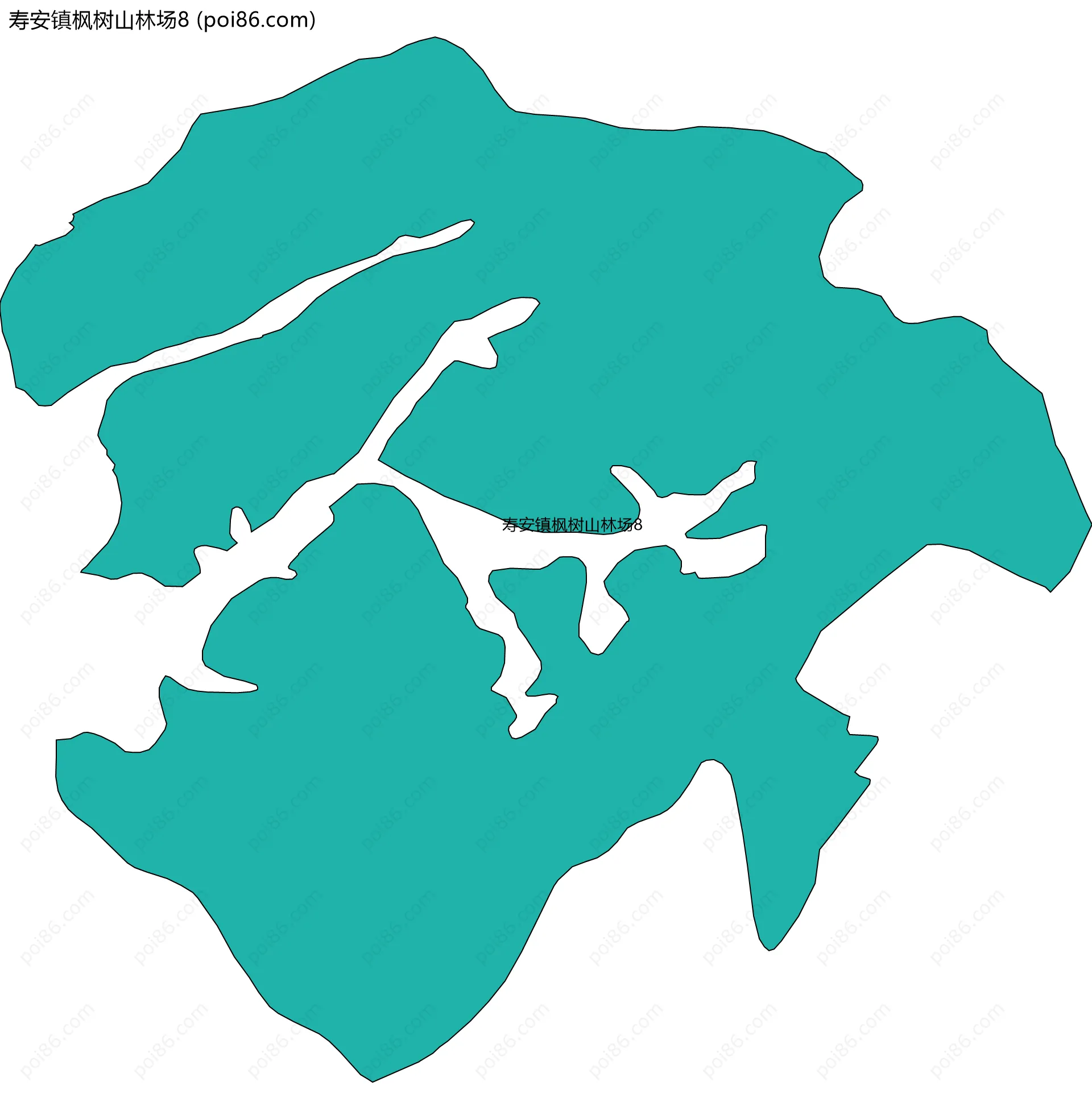 寿安镇枫树山林场8边界地图