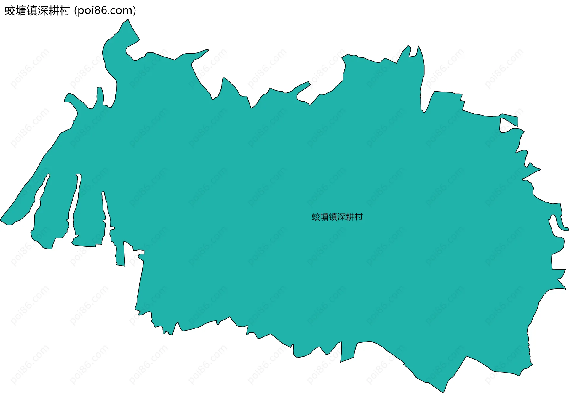 蛟塘镇深耕村边界地图