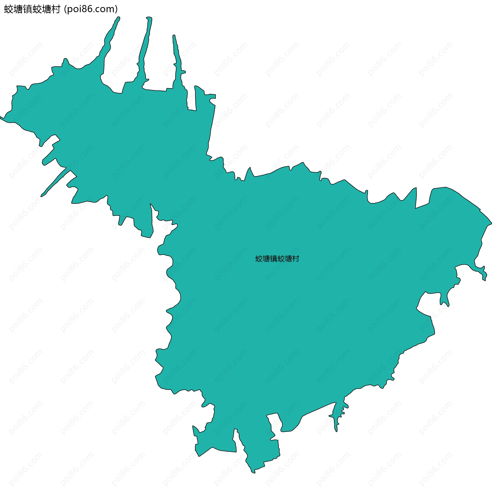 蛟塘镇蛟塘村边界地图