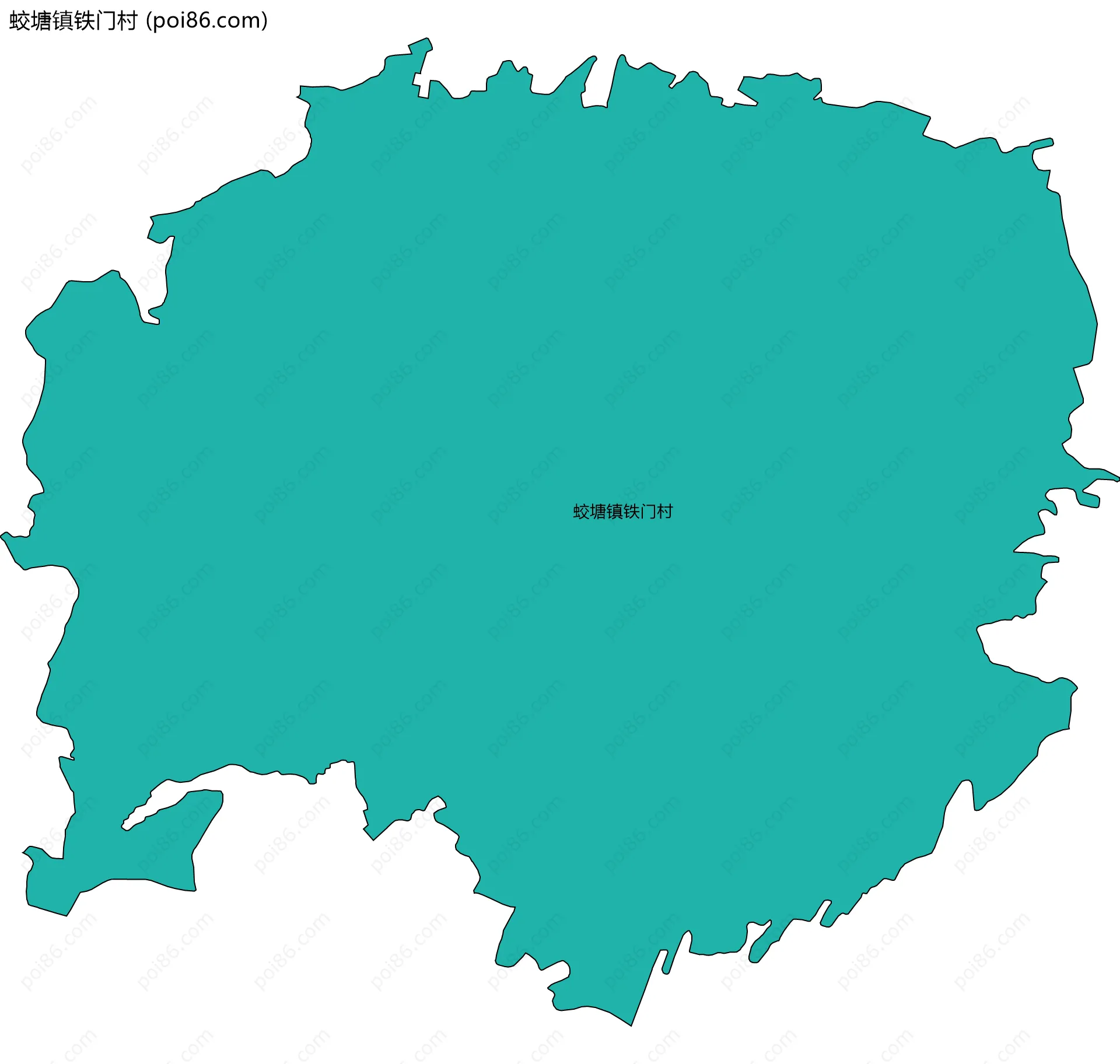 蛟塘镇铁门村边界地图