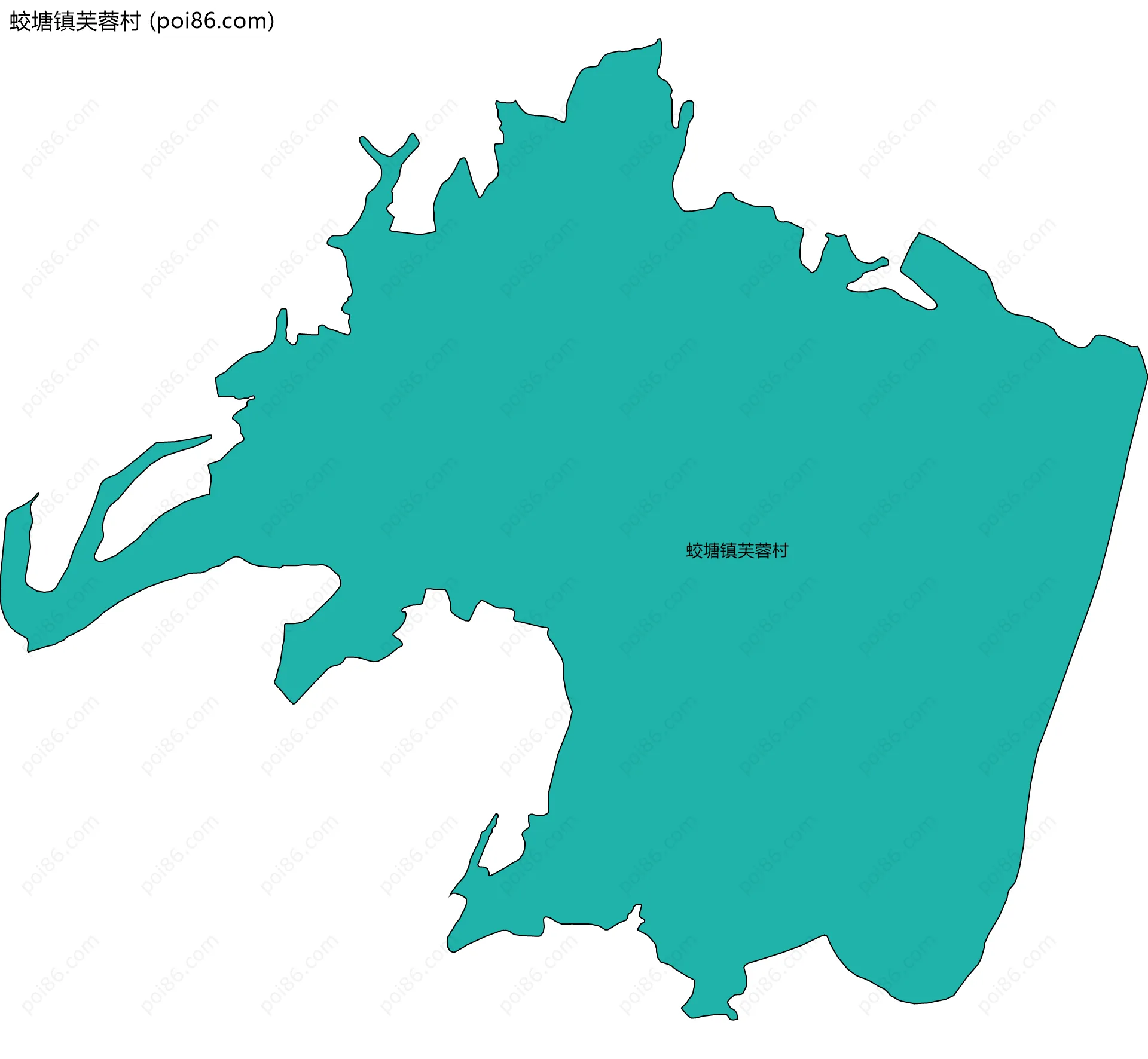 蛟塘镇芙蓉村边界地图