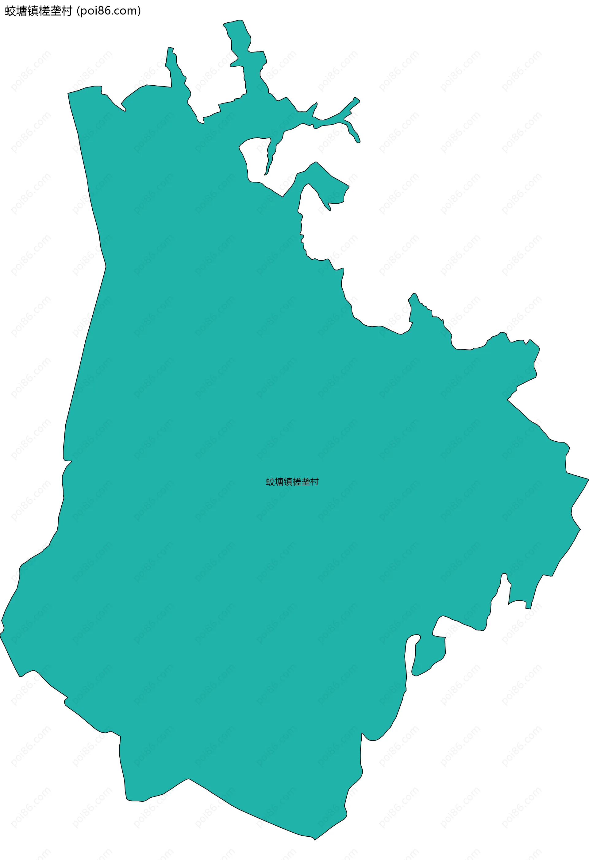 蛟塘镇槎垄村边界地图