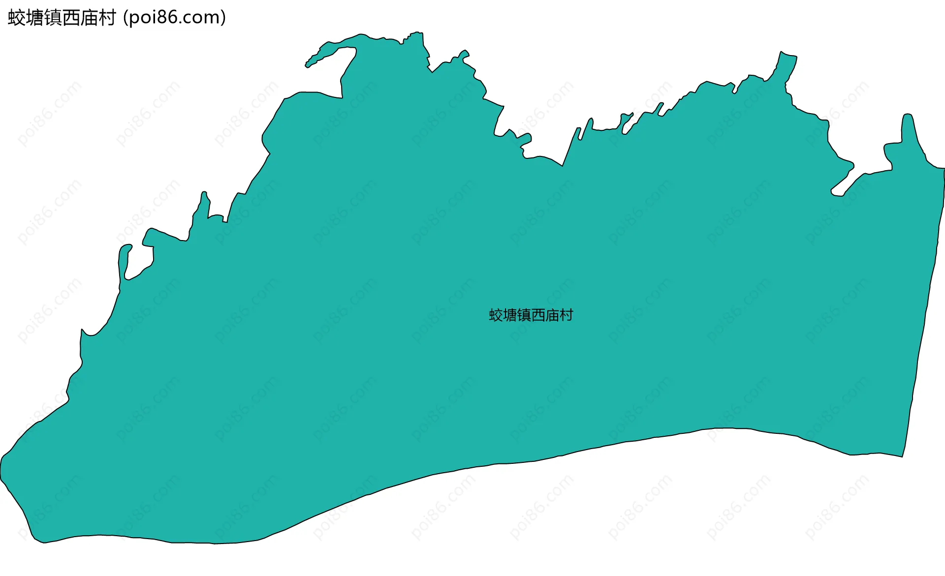 蛟塘镇西庙村边界地图