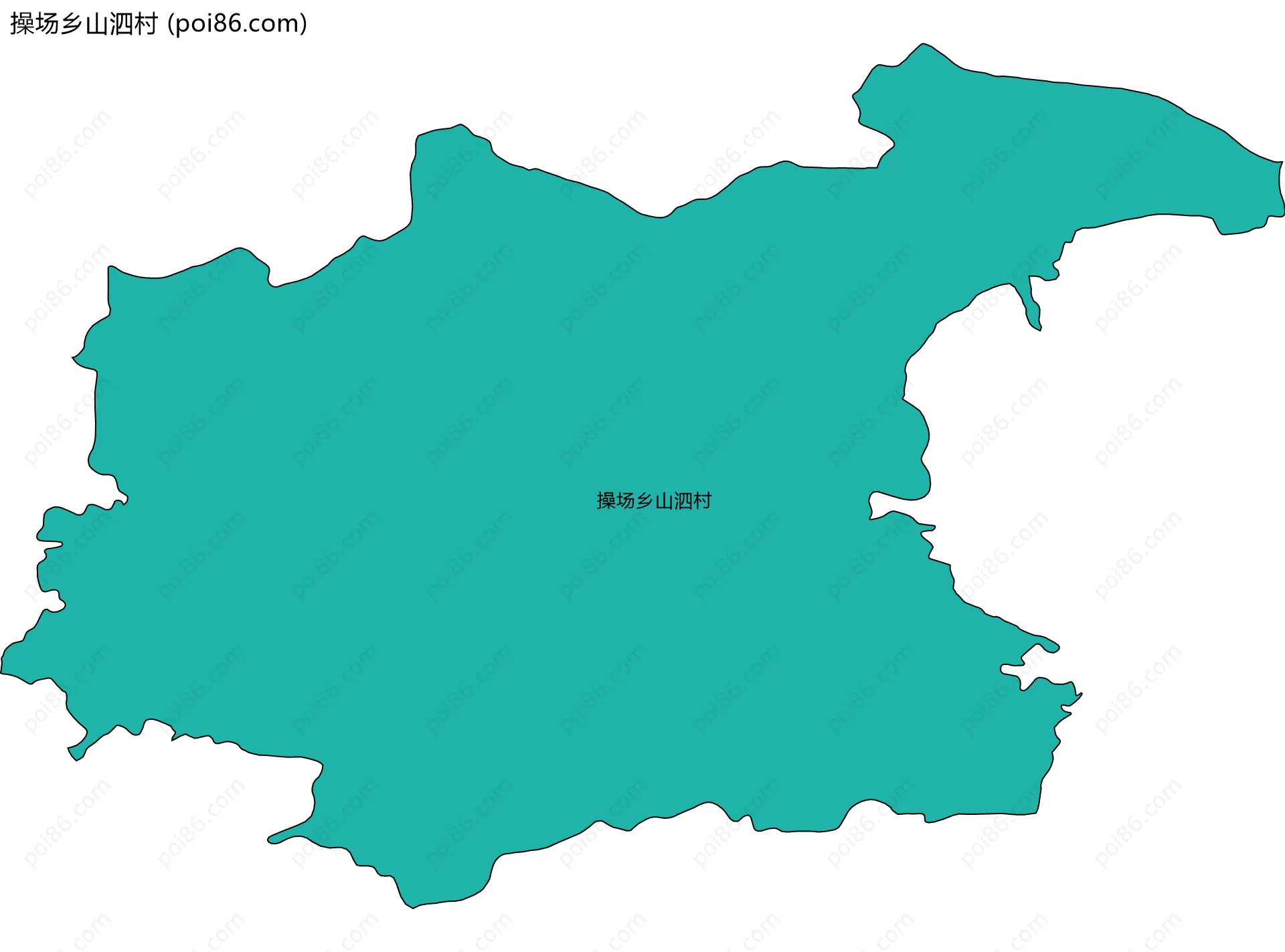操场乡山泗村边界地图
