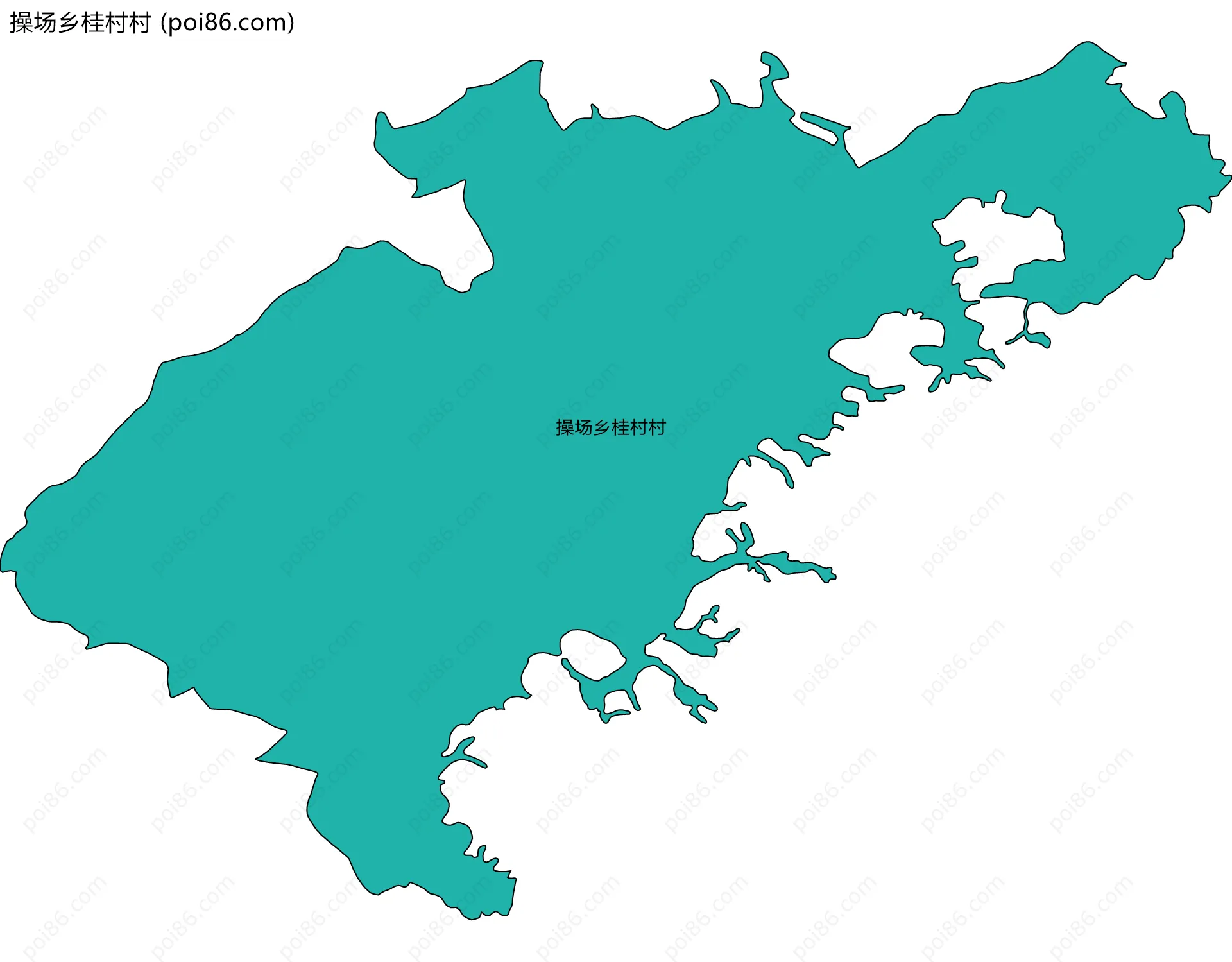 操场乡桂村村边界地图