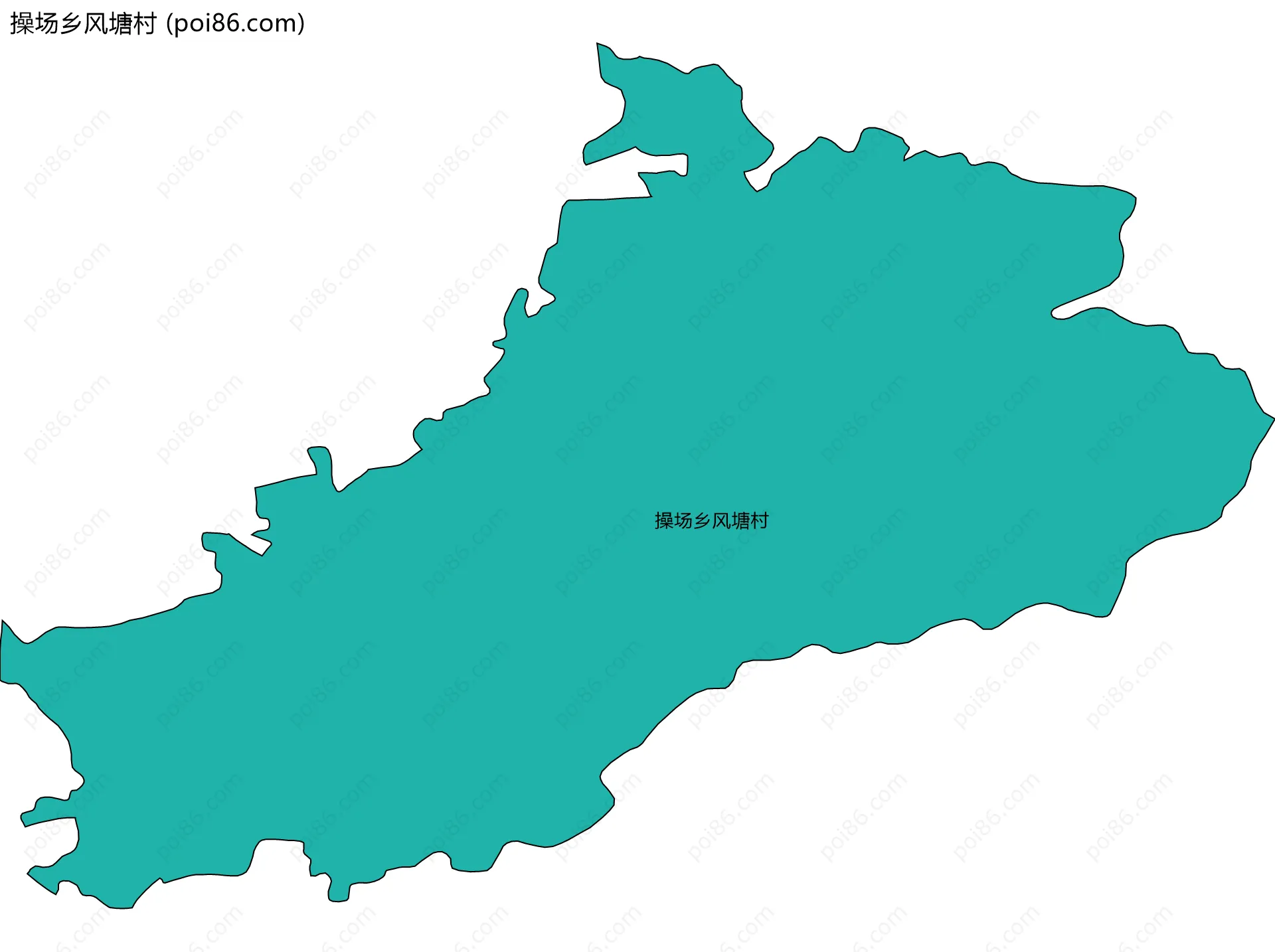 操场乡风塘村边界地图
