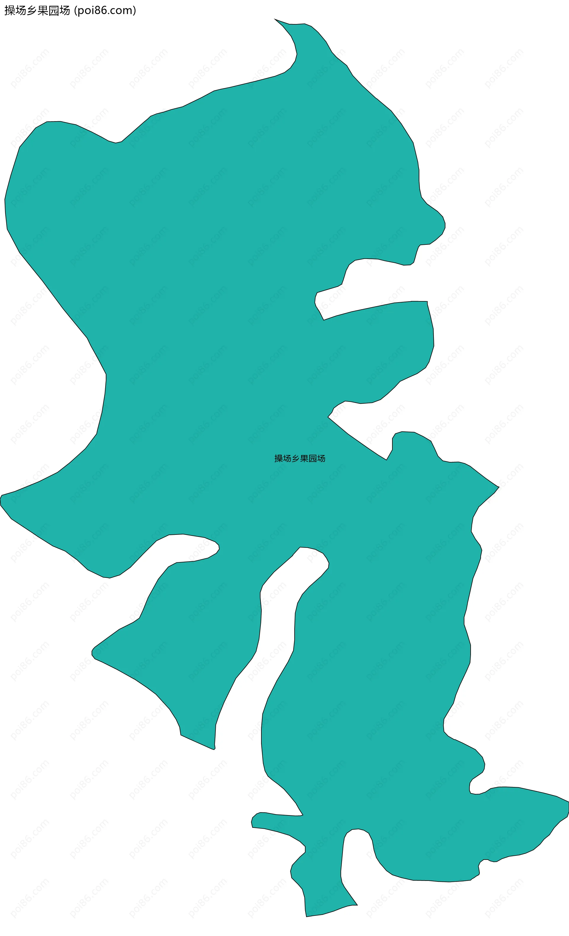 操场乡果园场边界地图
