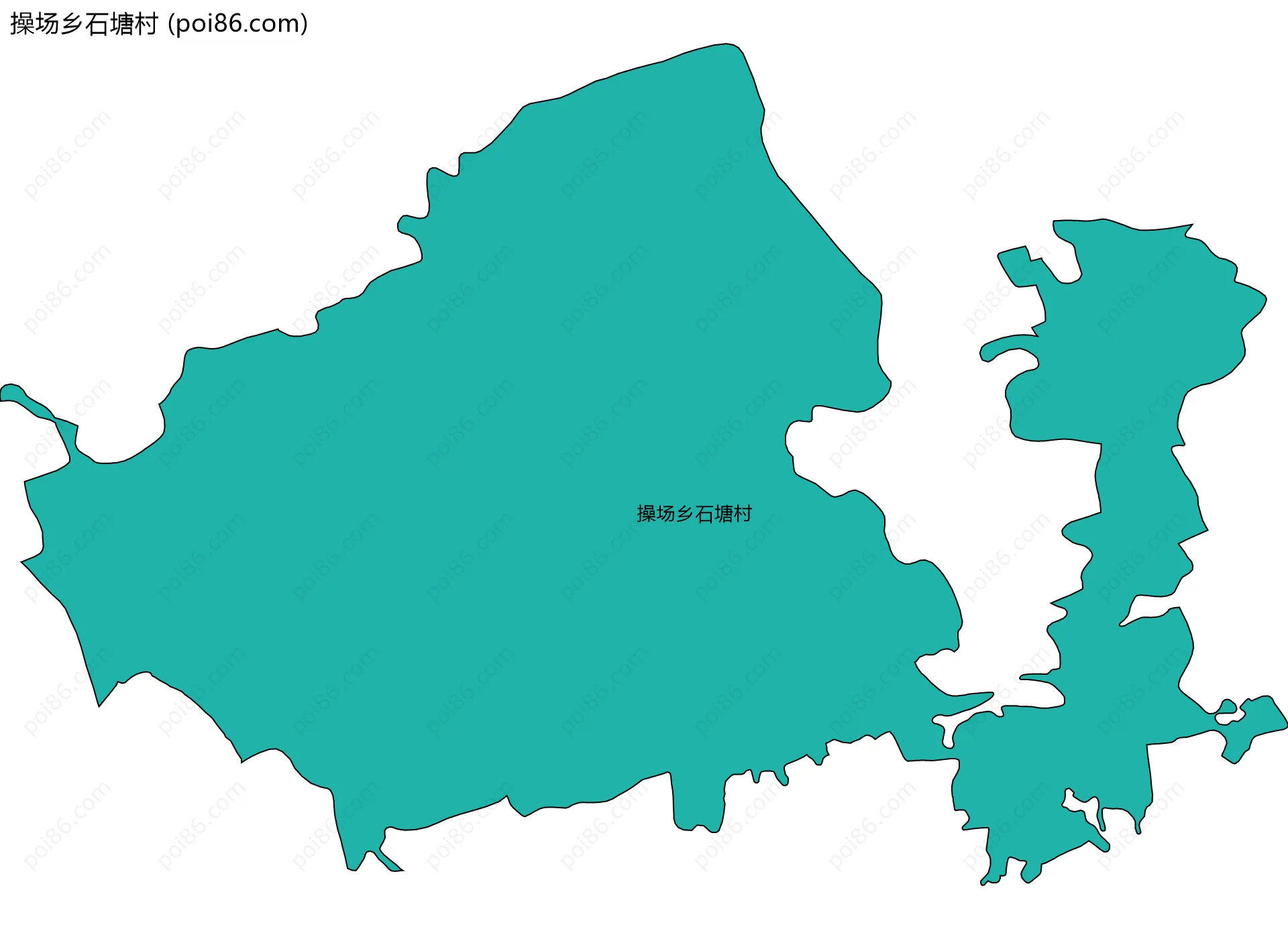 操场乡石塘村边界地图
