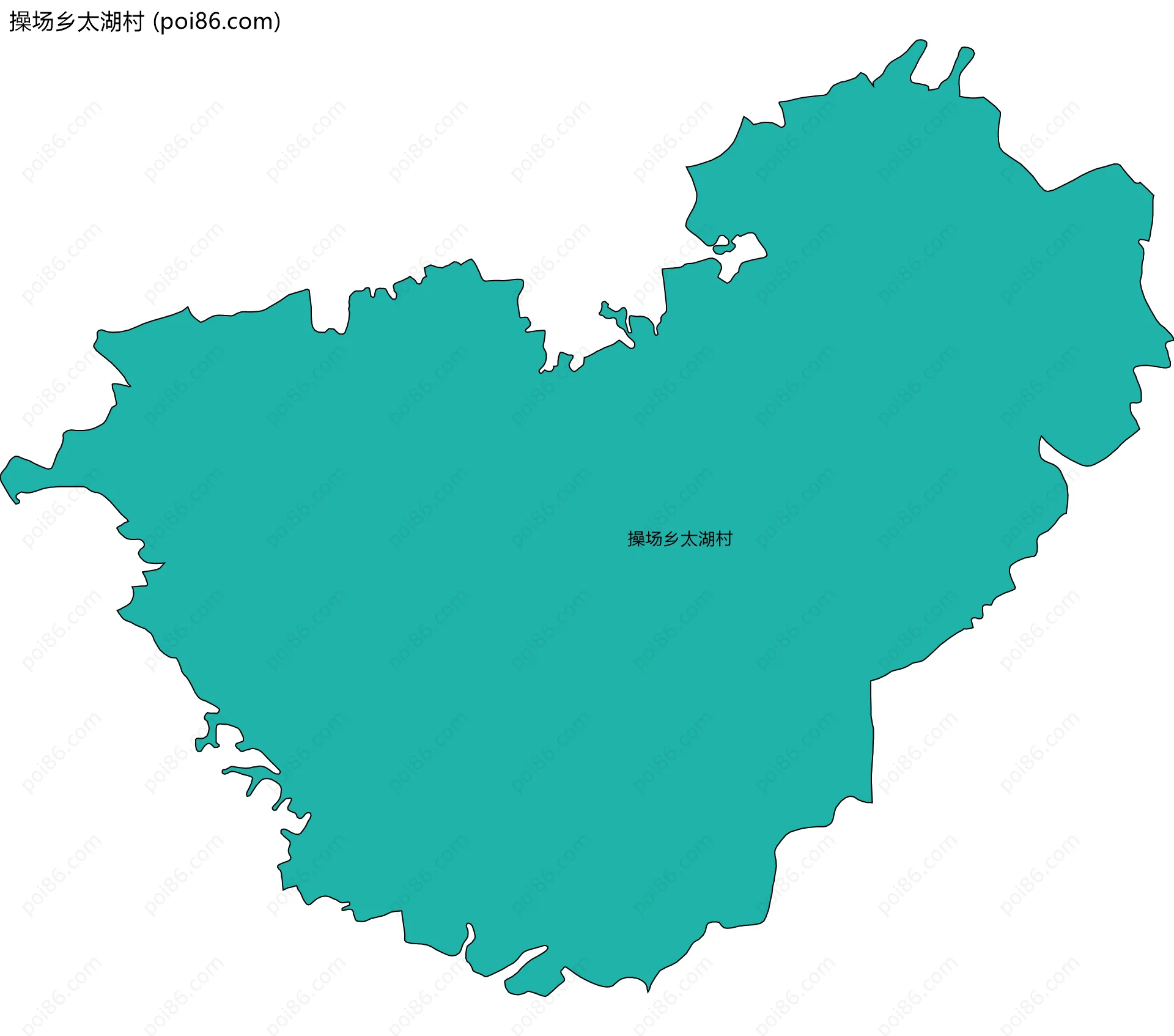 操场乡太湖村边界地图