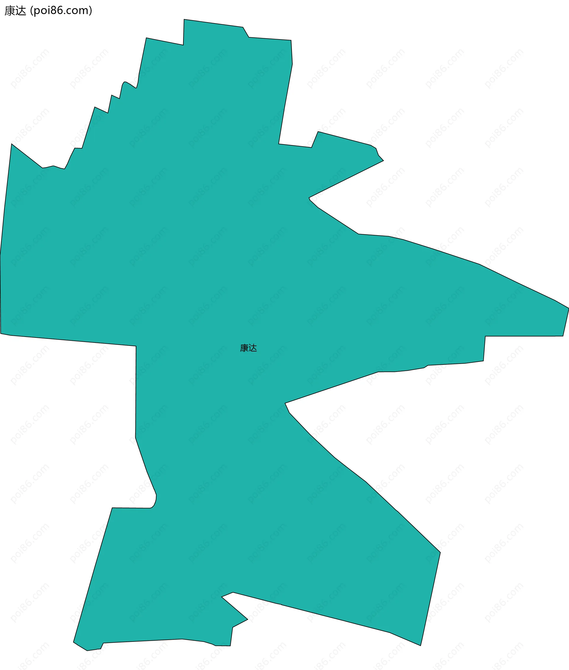 康达边界地图