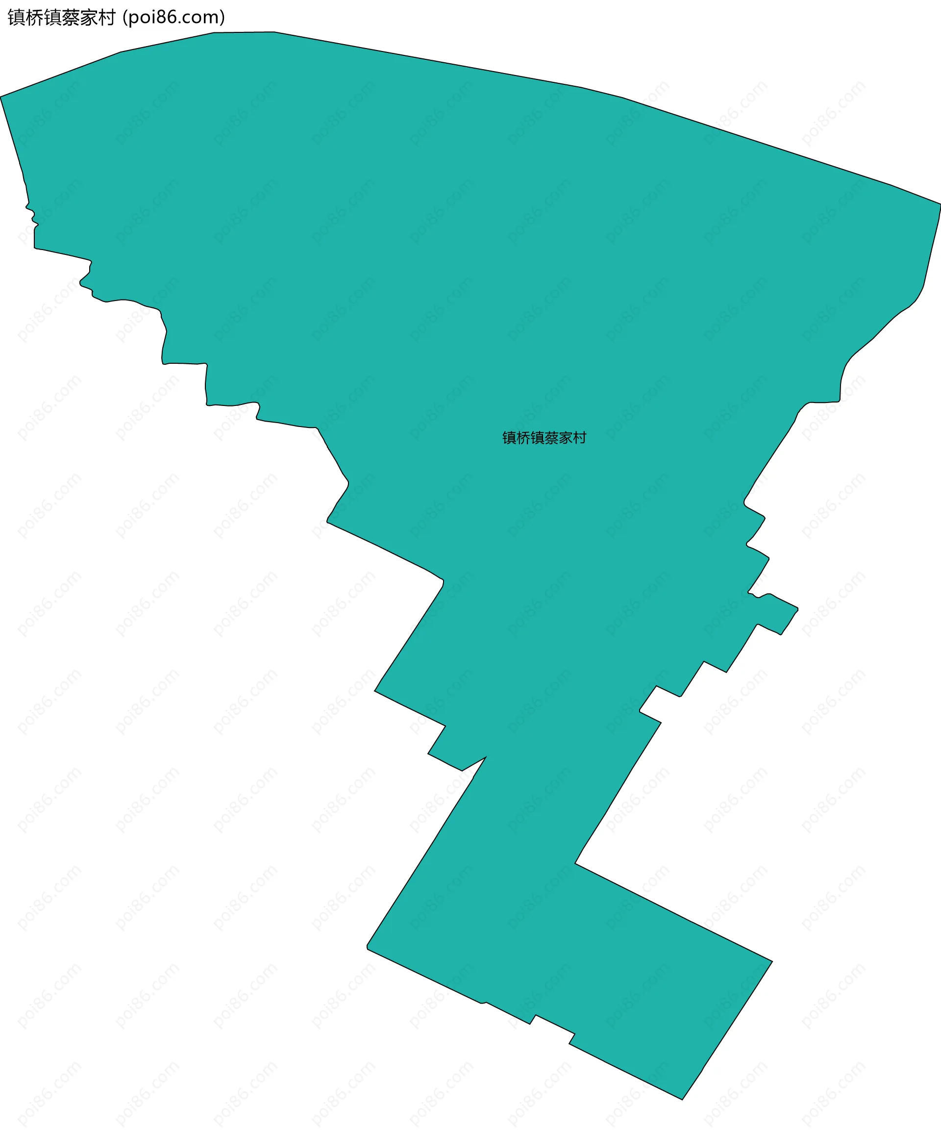 镇桥镇蔡家村边界地图