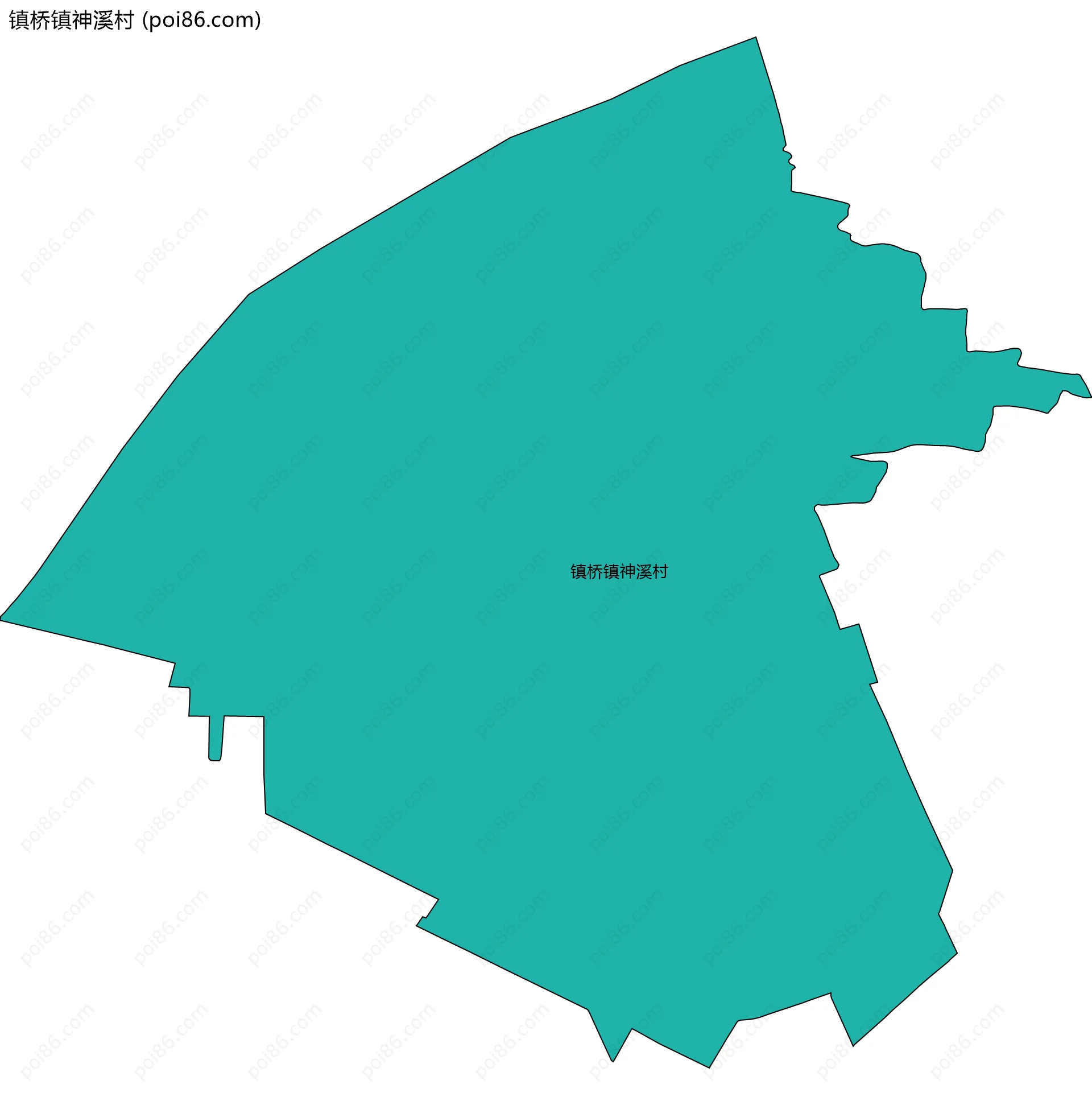 镇桥镇神溪村边界地图
