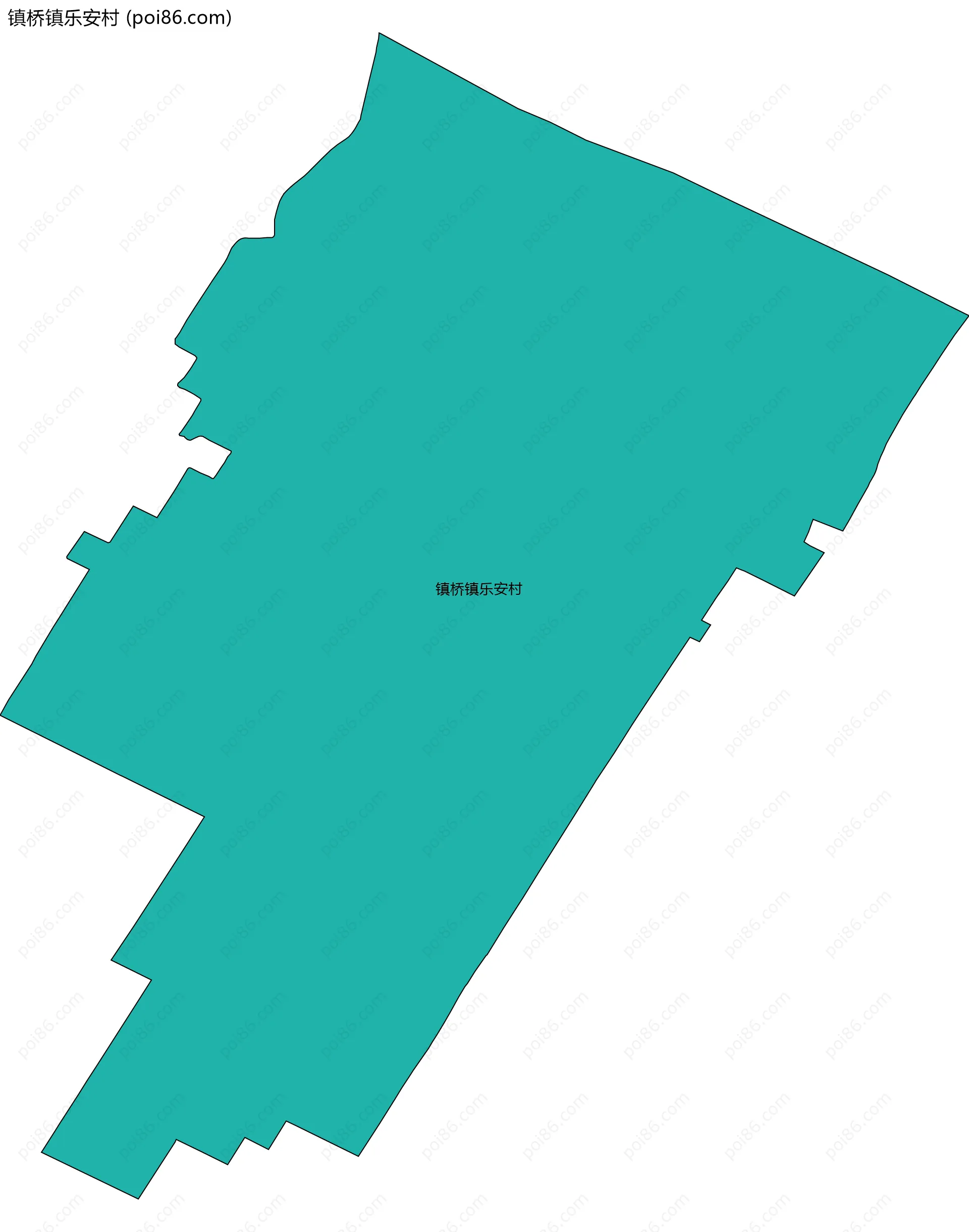 镇桥镇乐安村边界地图