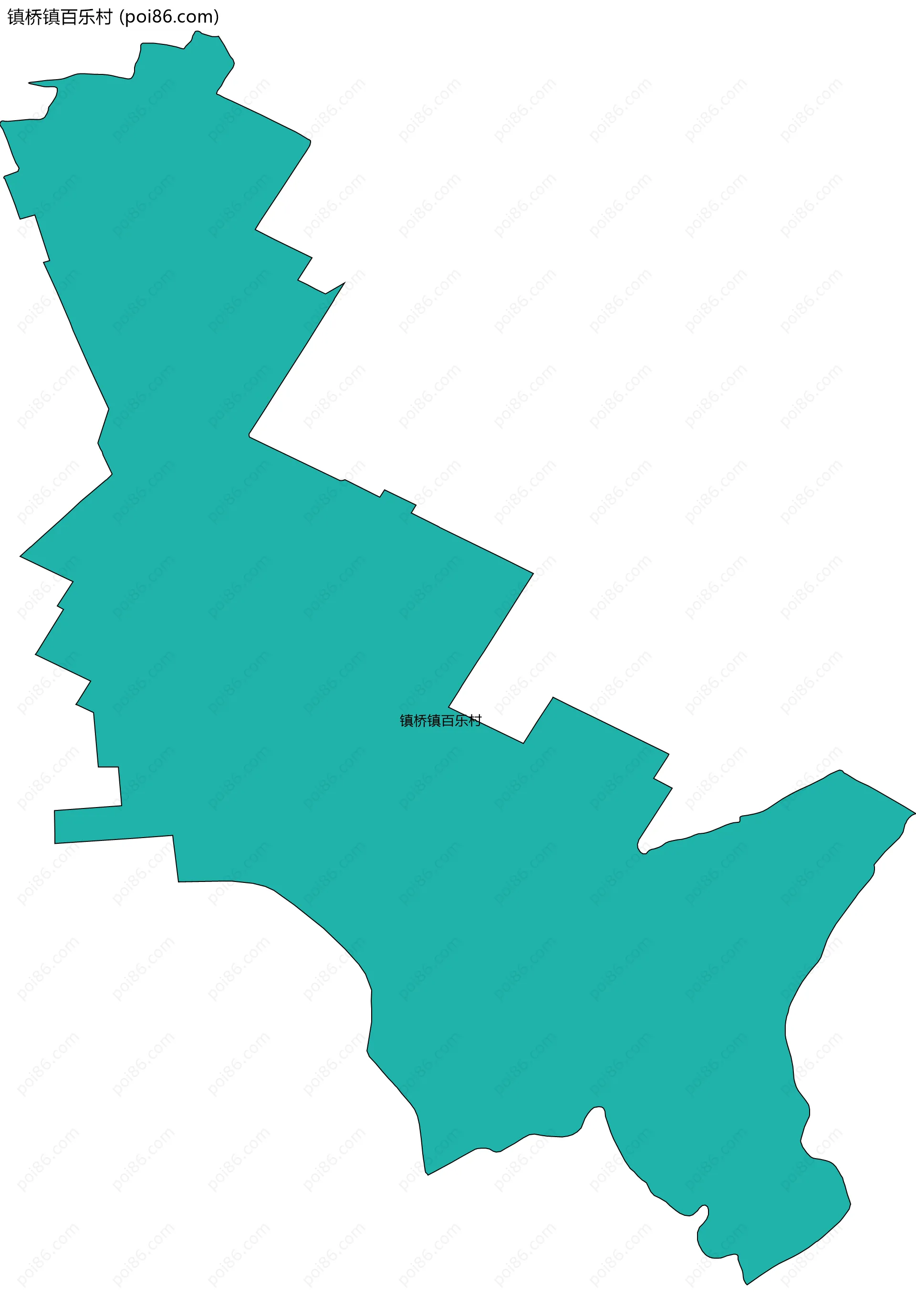 镇桥镇百乐村边界地图