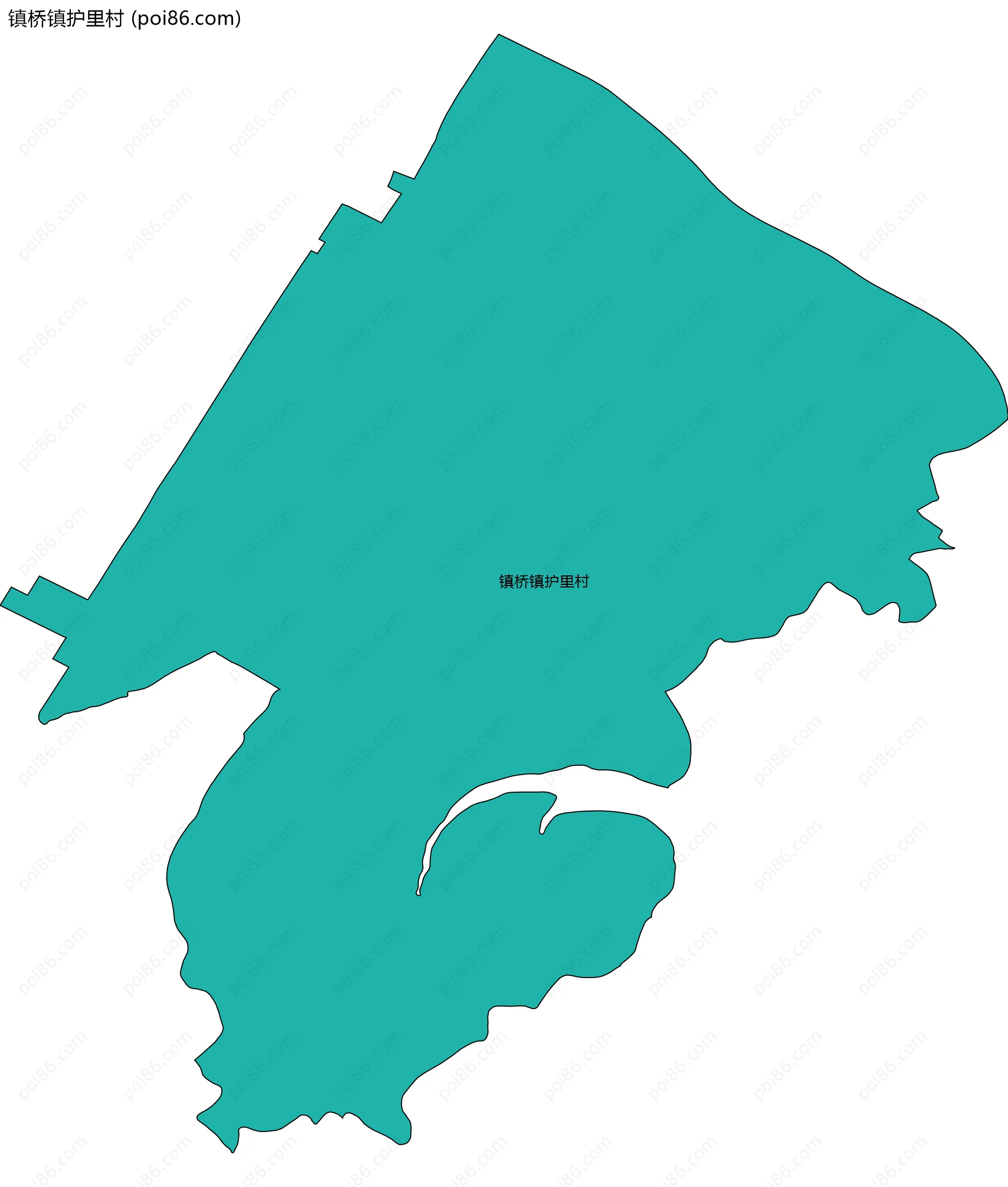 镇桥镇护里村边界地图