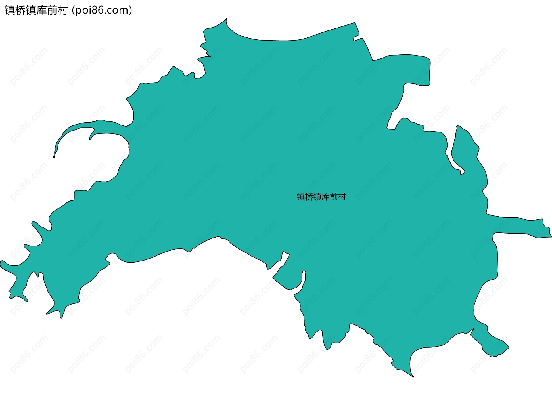 镇桥镇库前村边界地图