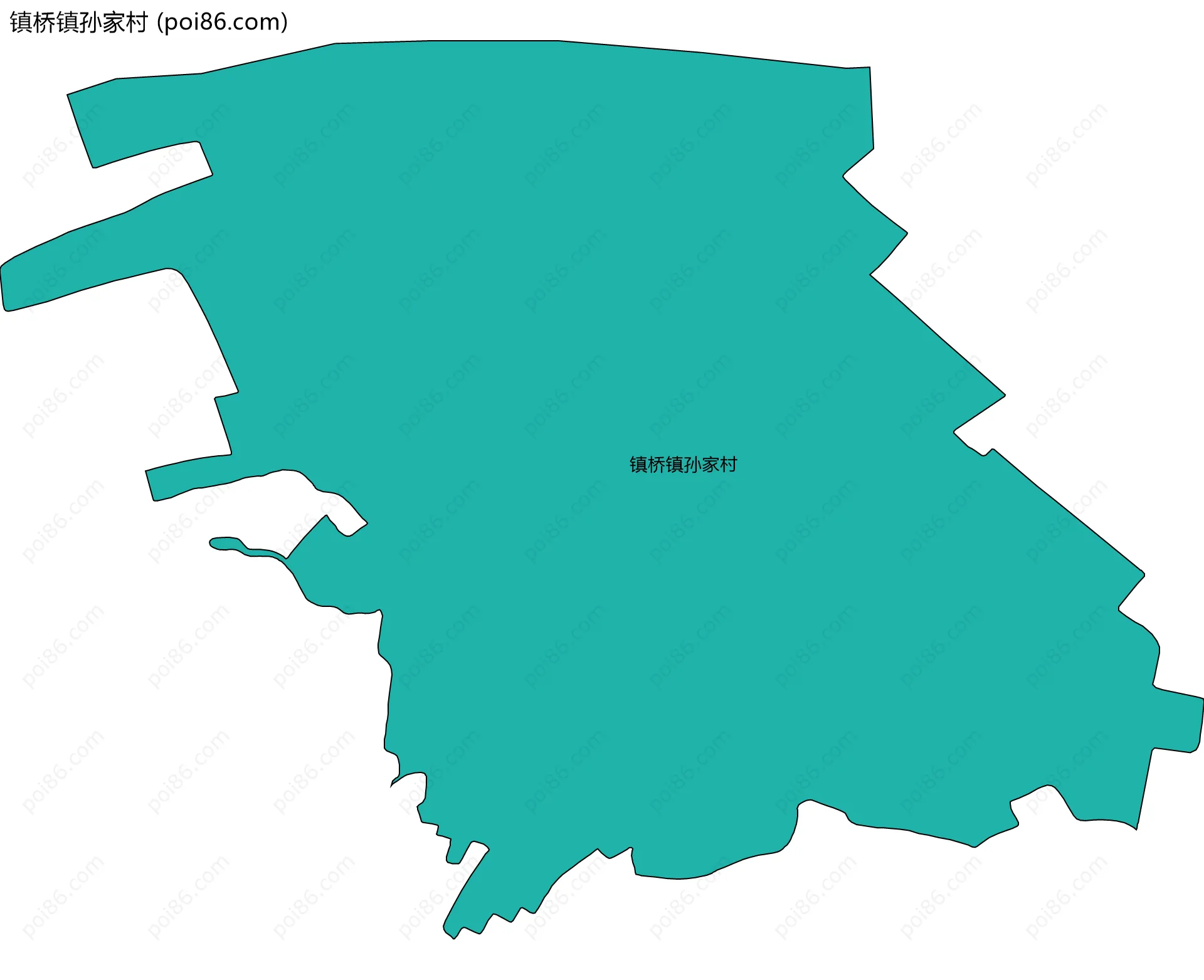 镇桥镇孙家村边界地图