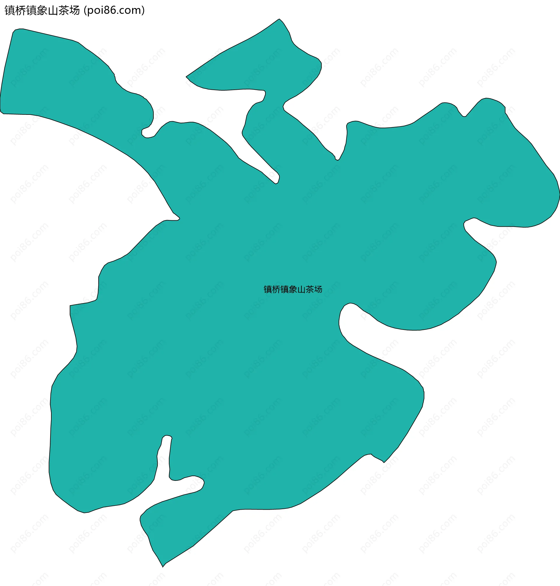 镇桥镇象山茶场边界地图