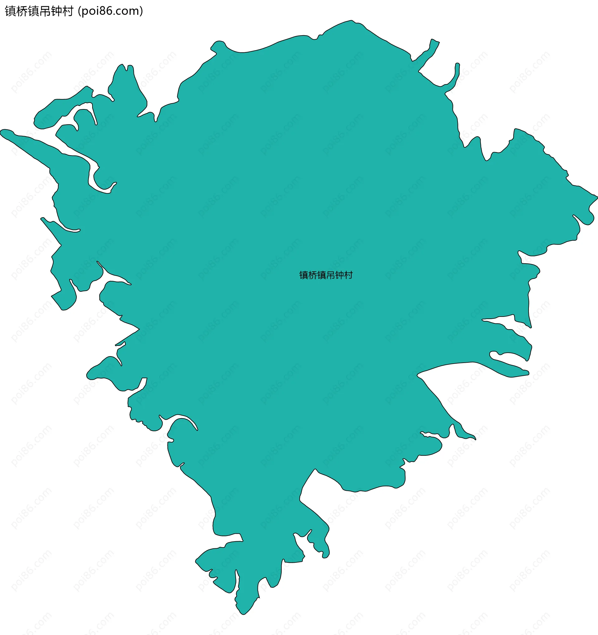 镇桥镇吊钟村边界地图