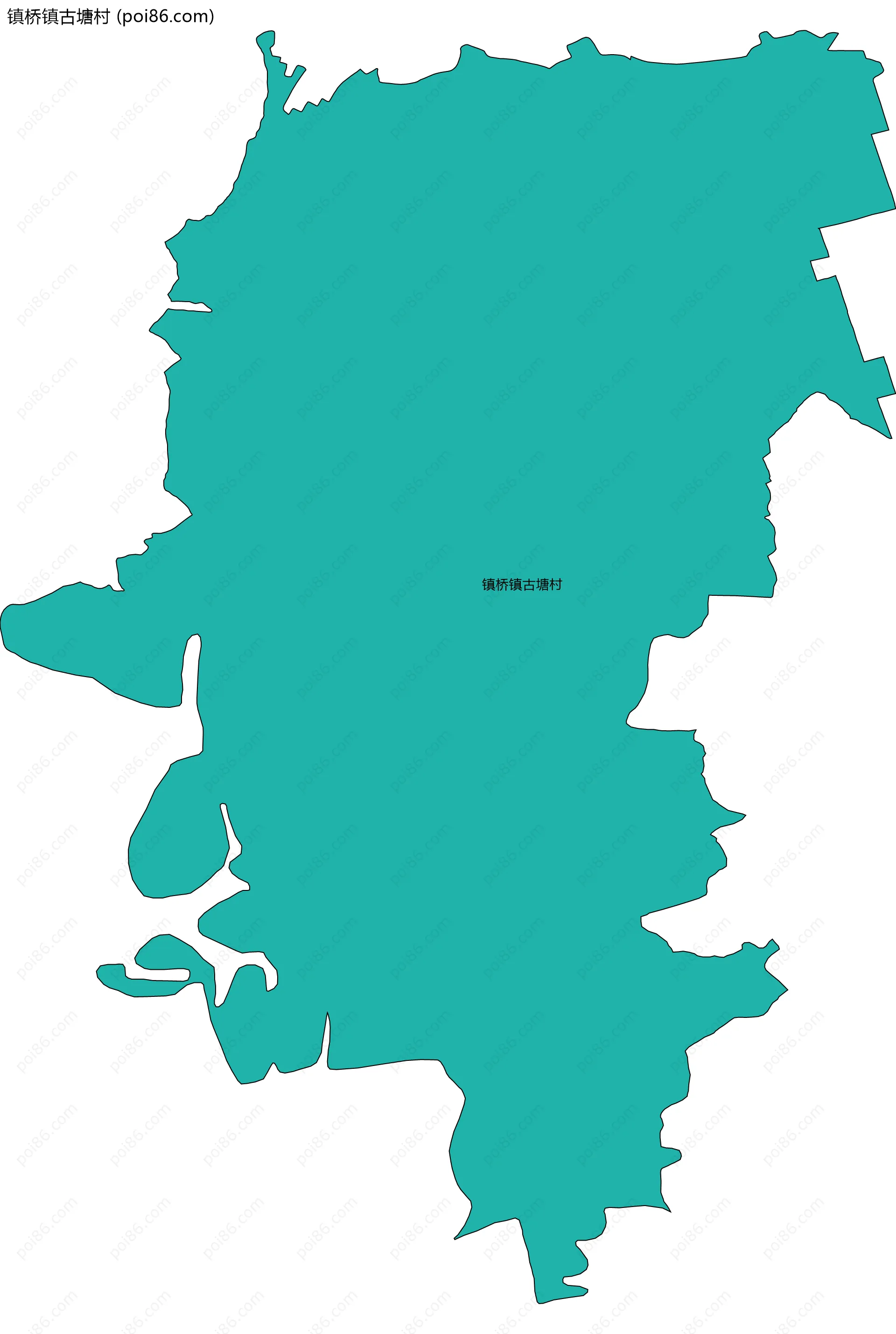 镇桥镇古塘村边界地图
