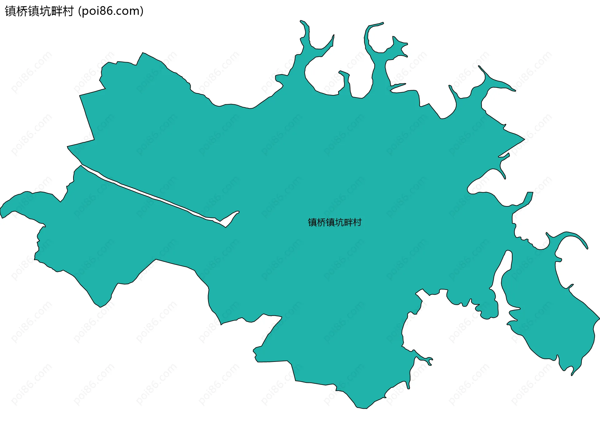 镇桥镇坑畔村边界地图