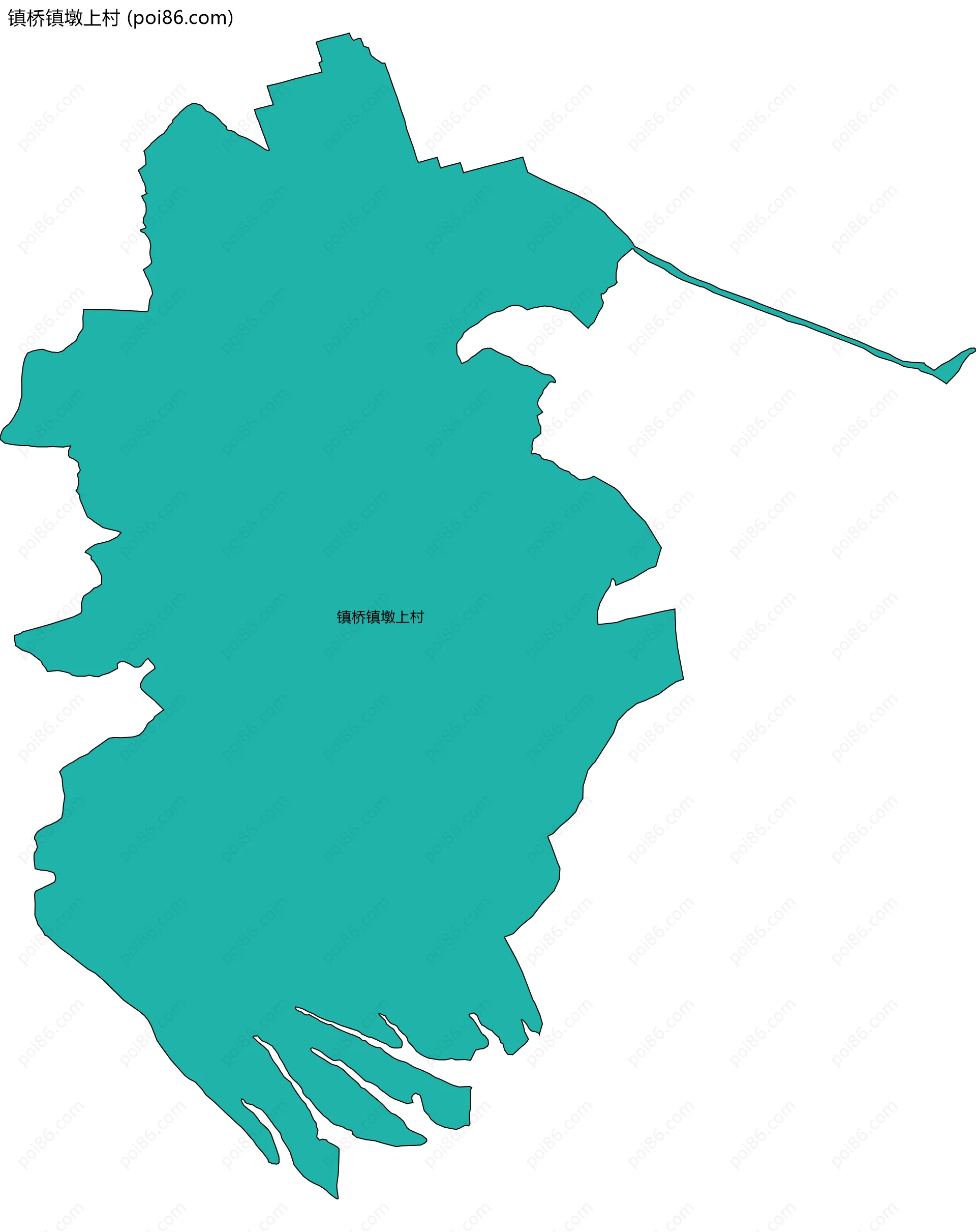 镇桥镇墩上村边界地图