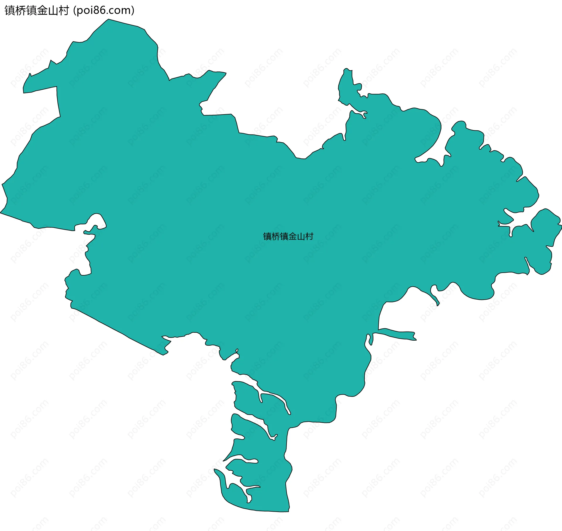 镇桥镇金山村边界地图