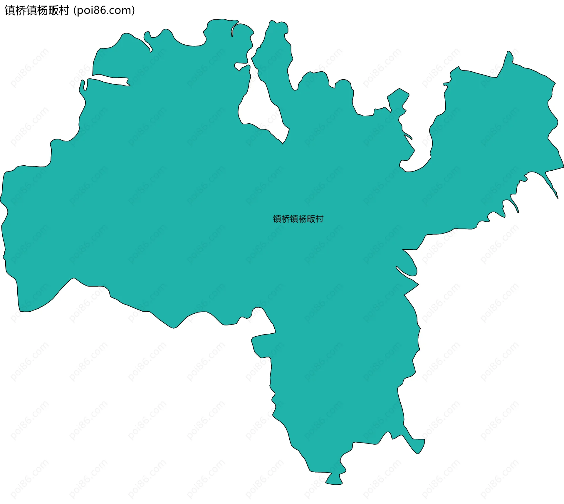 镇桥镇杨畈村边界地图