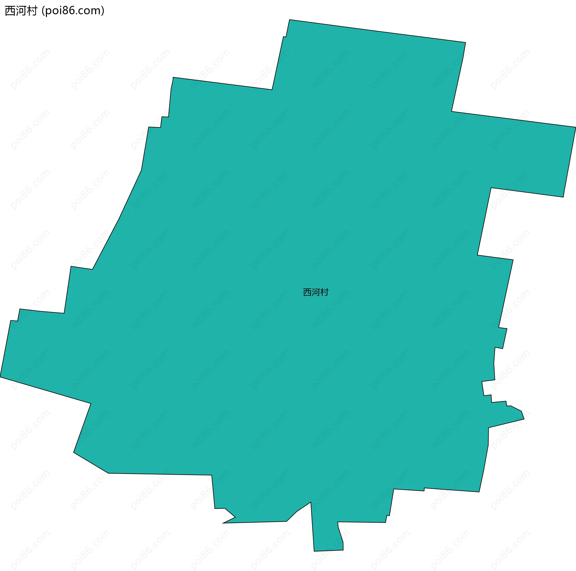 西河村边界地图