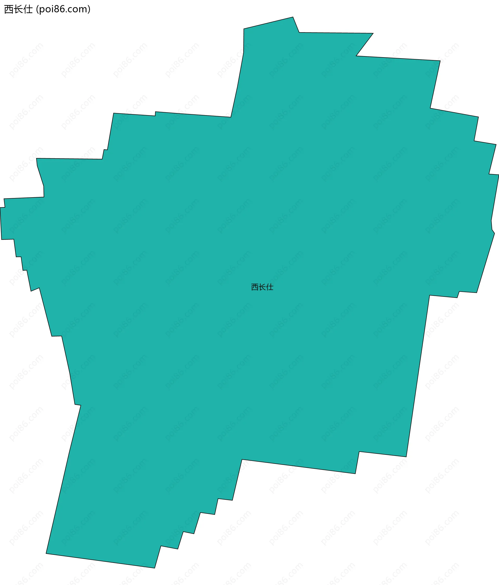 西长仕边界地图