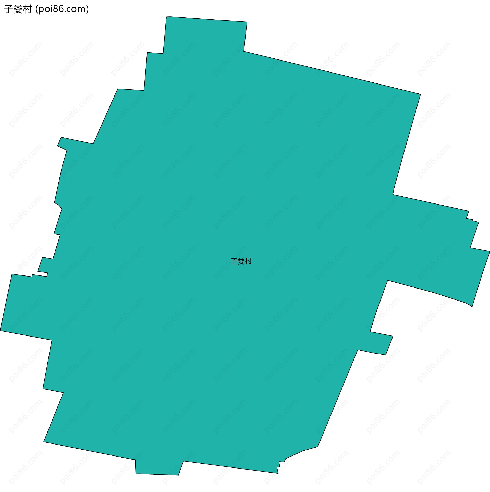 子娄村边界地图