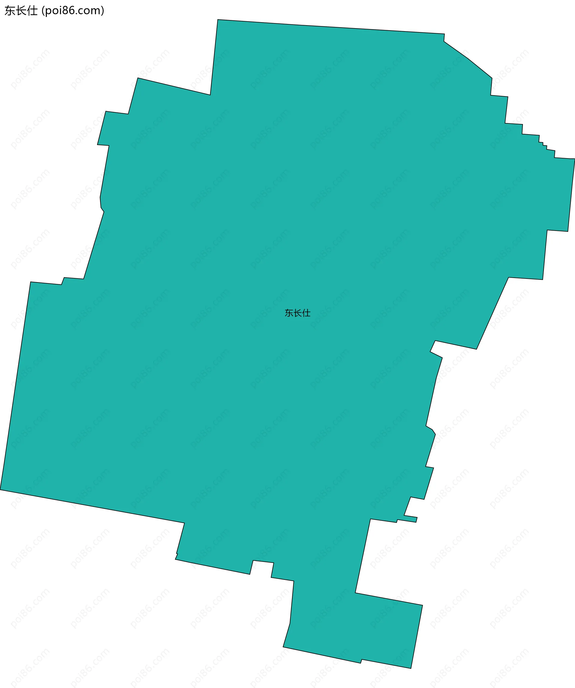 东长仕边界地图