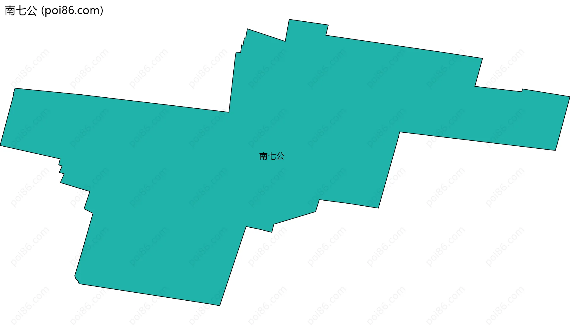 南七公边界地图