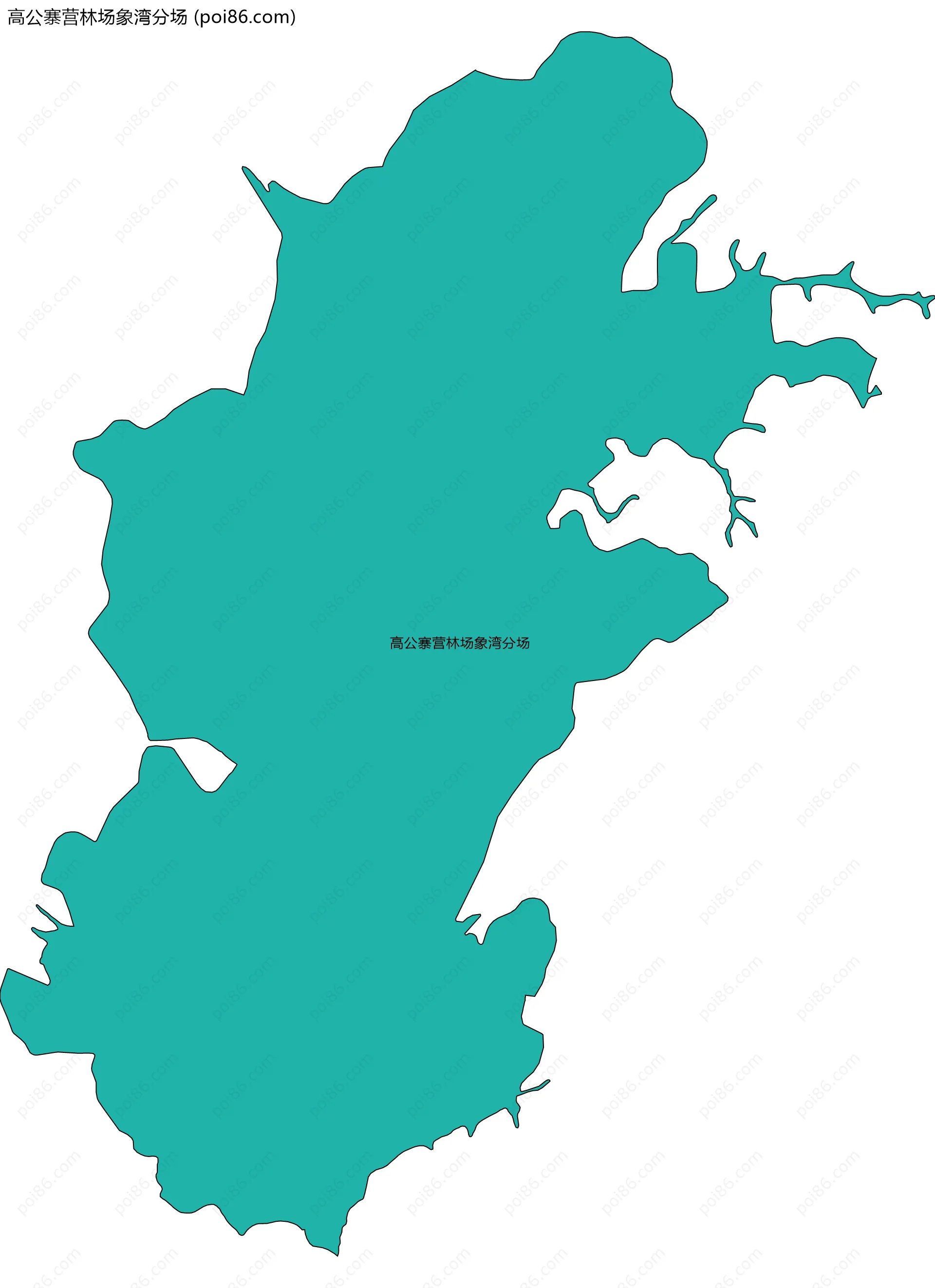 高公寨营林场象湾分场边界地图