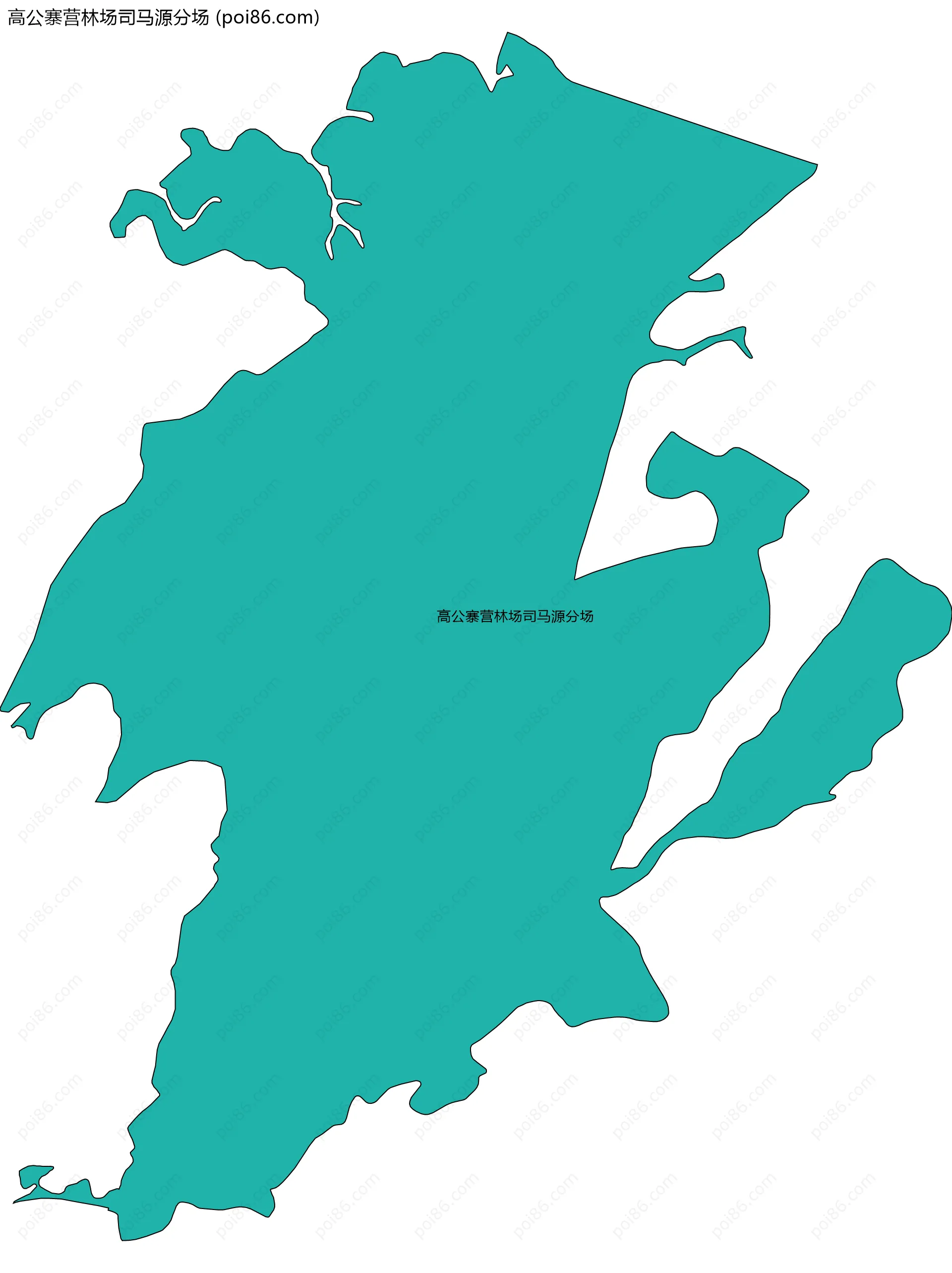 高公寨营林场司马源分场边界地图