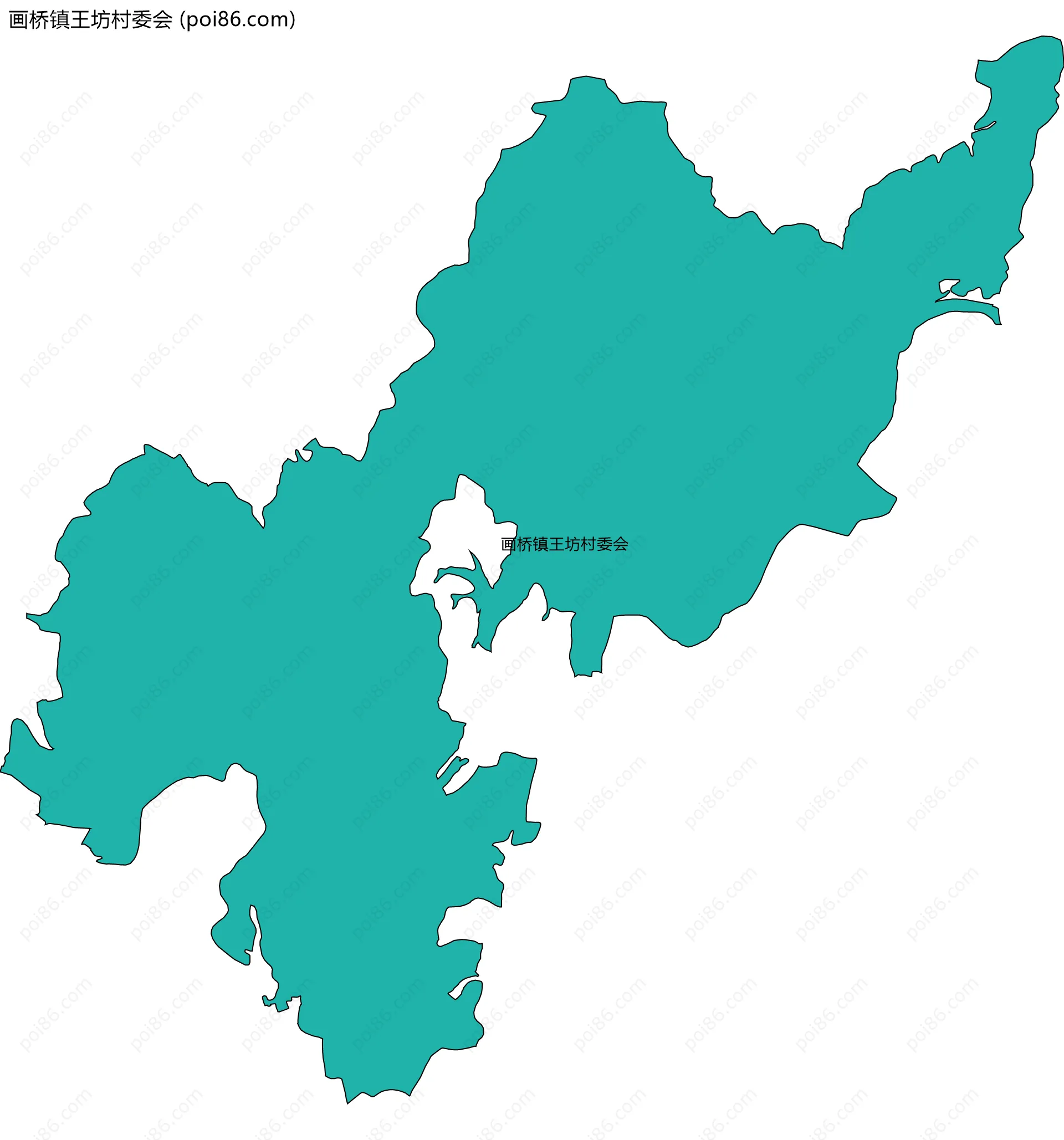 画桥镇王坊村委会边界地图