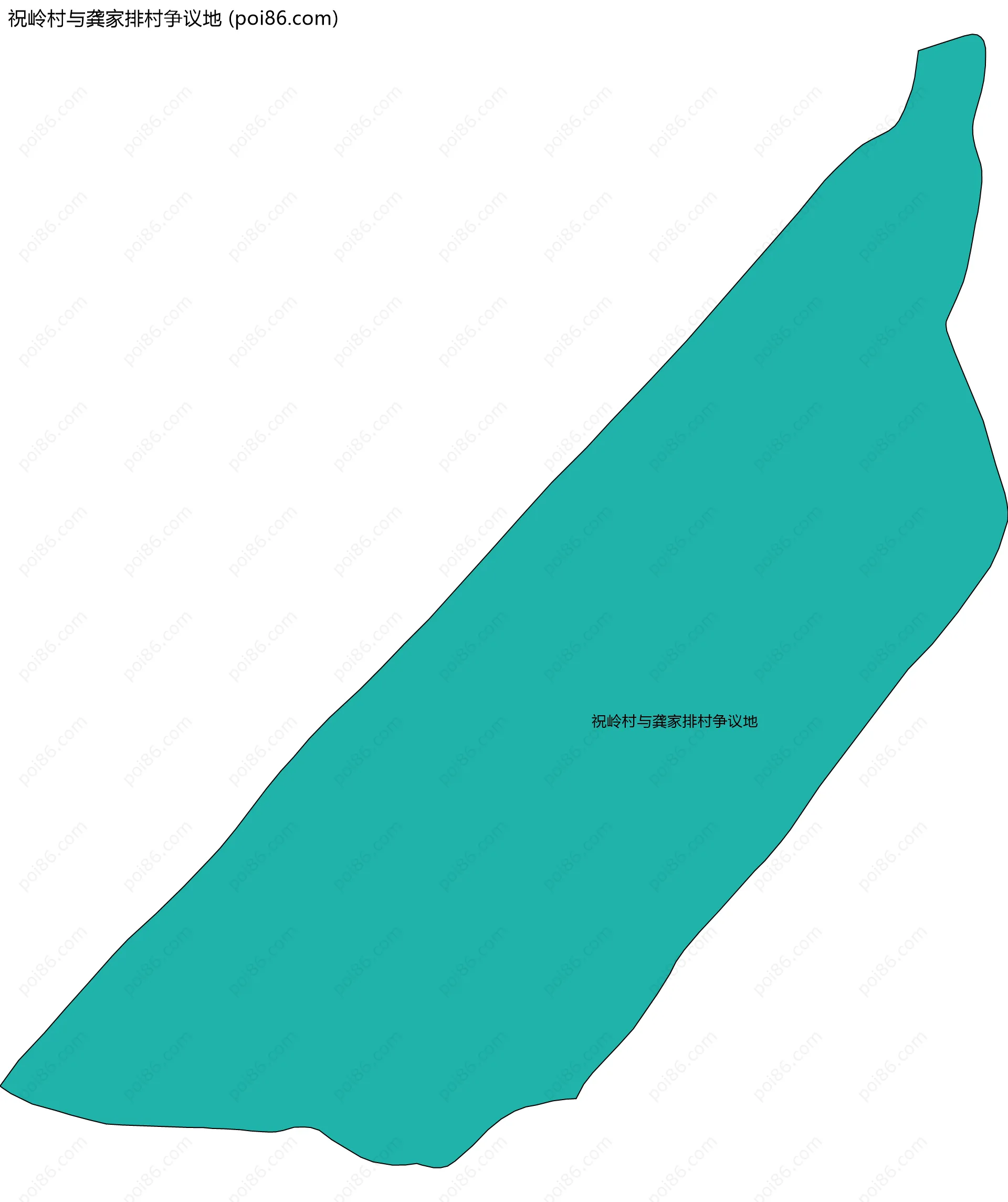 祝岭村与龚家排村争议地边界地图