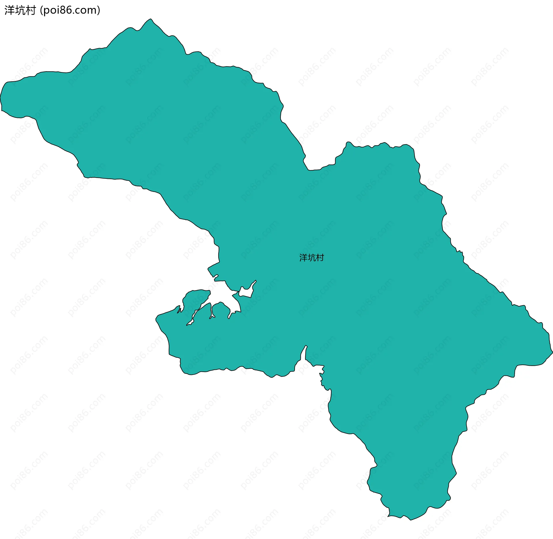 洋坑村边界地图