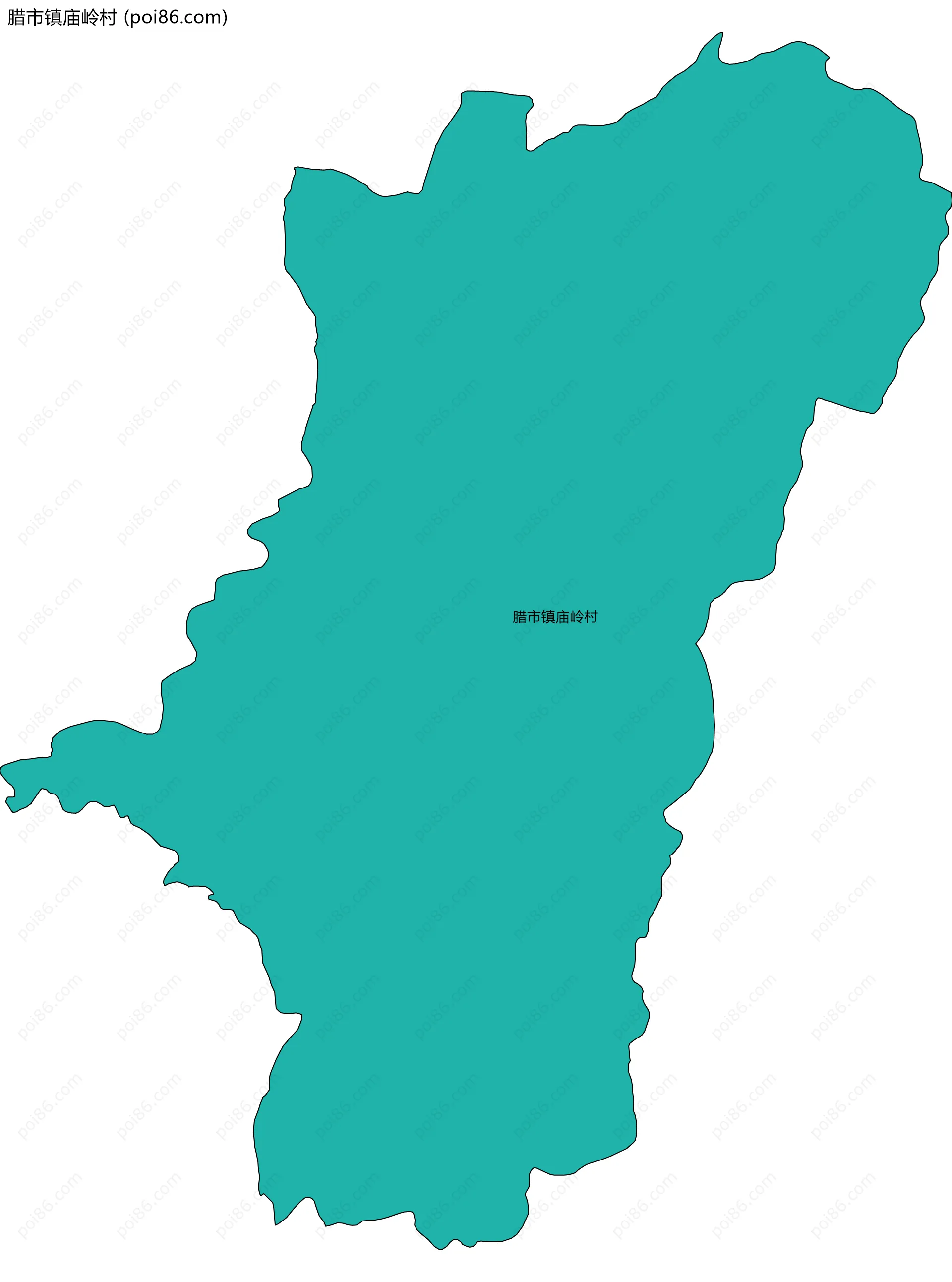 腊市镇庙岭村边界地图