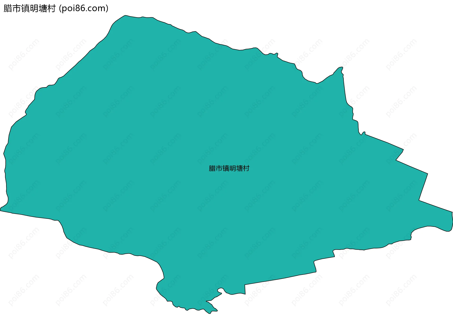 腊市镇明塘村边界地图