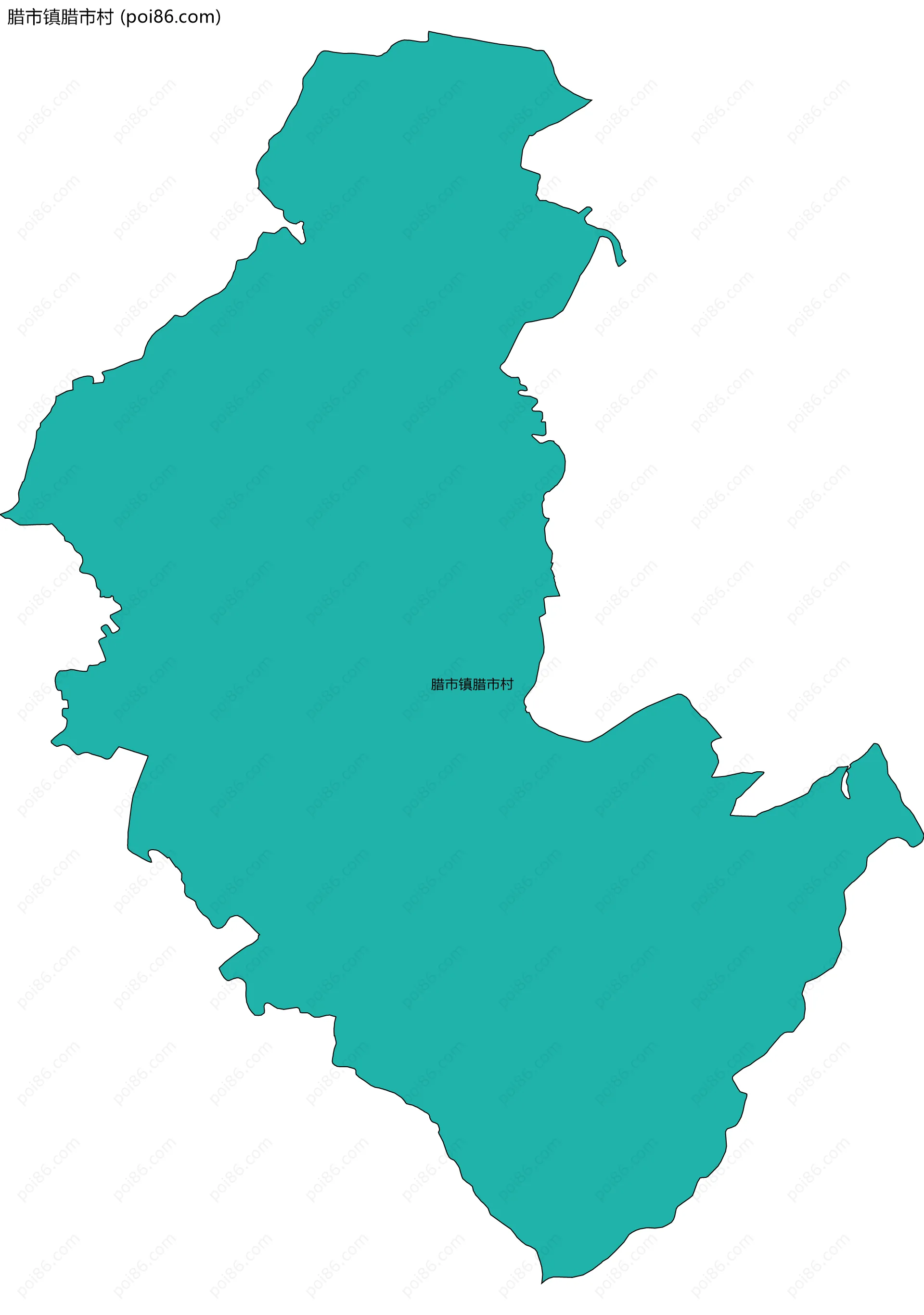 腊市镇腊市村边界地图