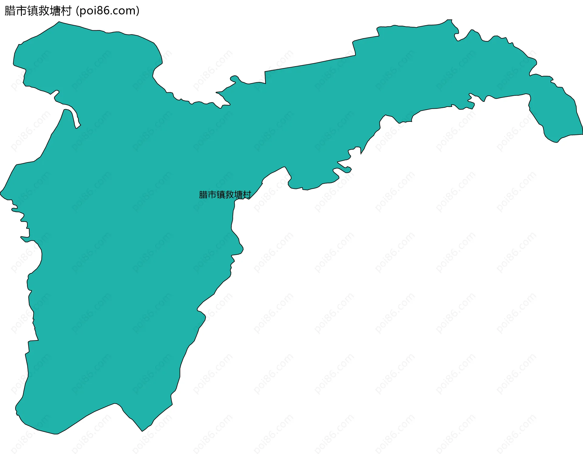 腊市镇救塘村边界地图