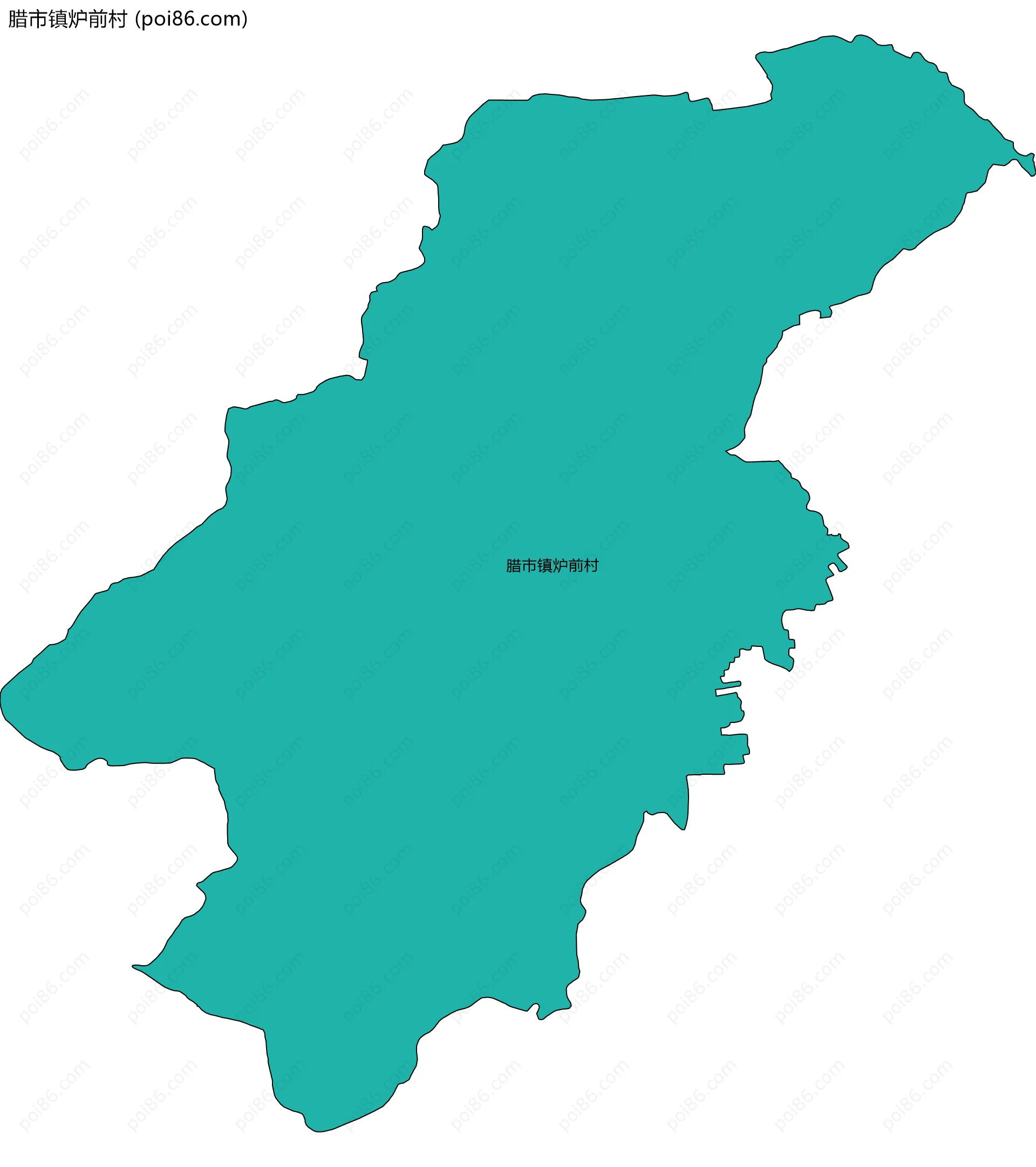 腊市镇炉前村边界地图