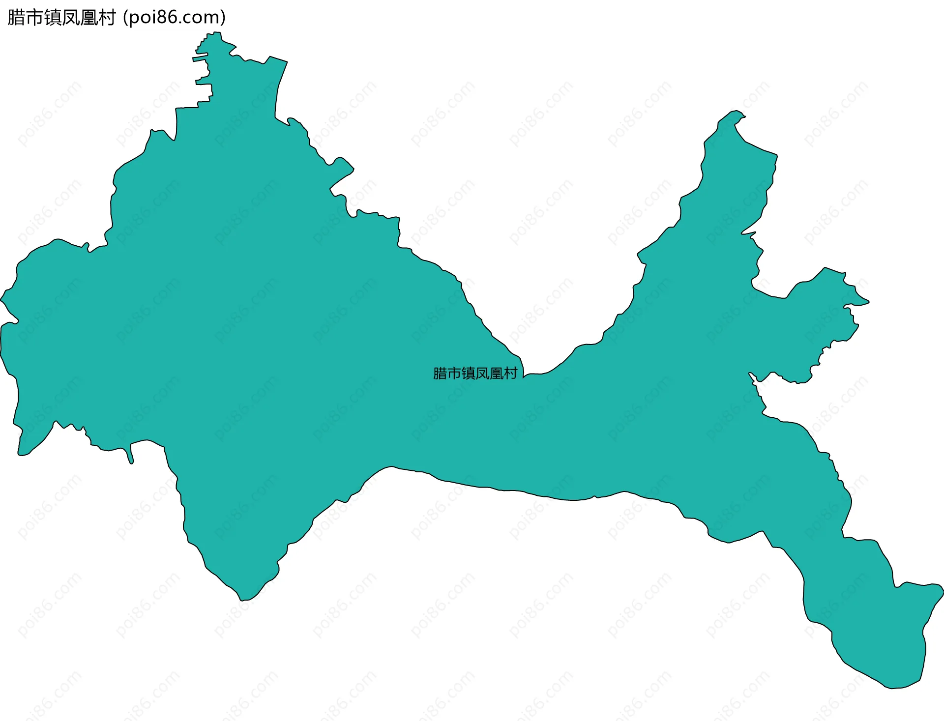 腊市镇凤凰村边界地图