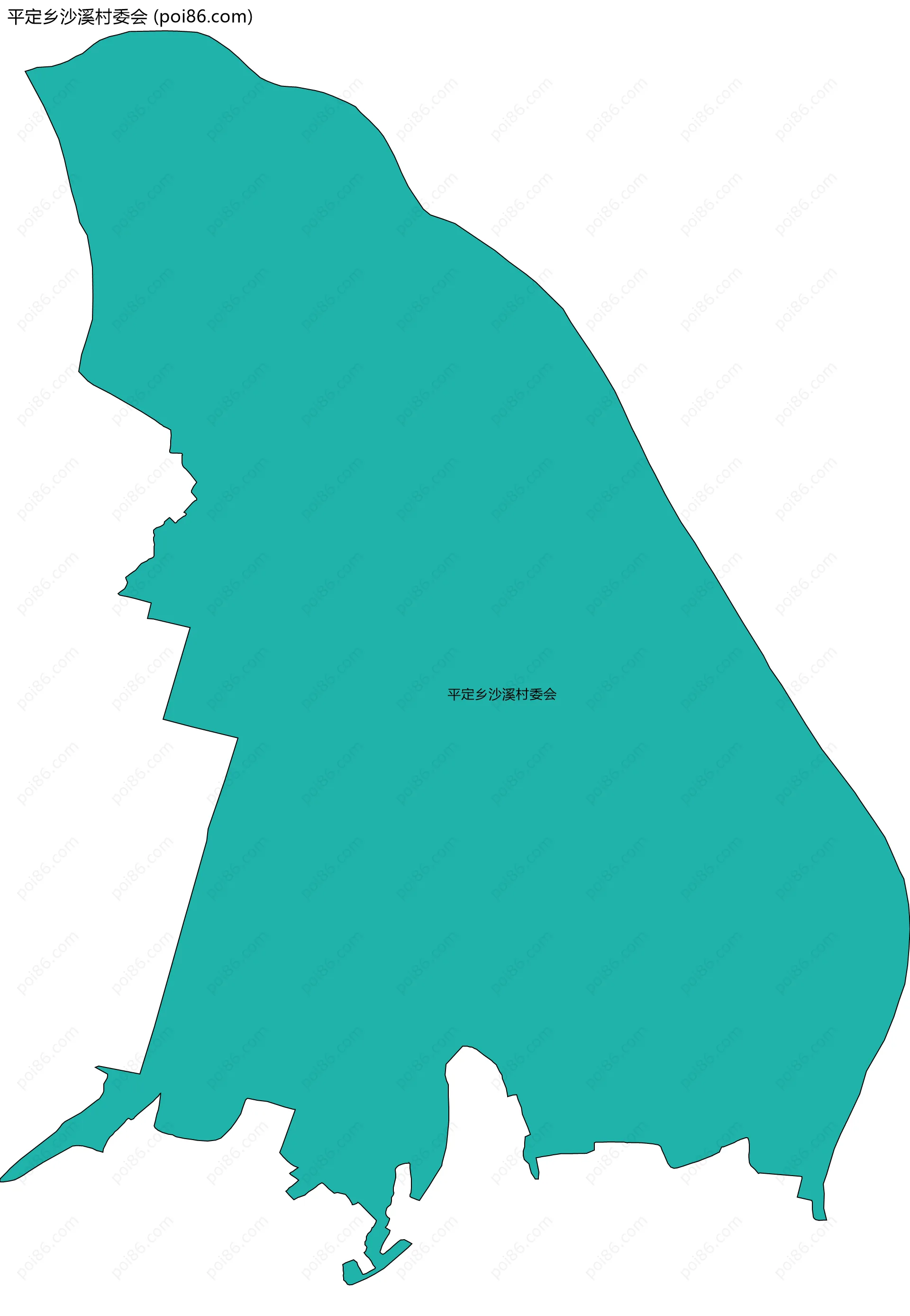 平定乡沙溪村委会边界地图