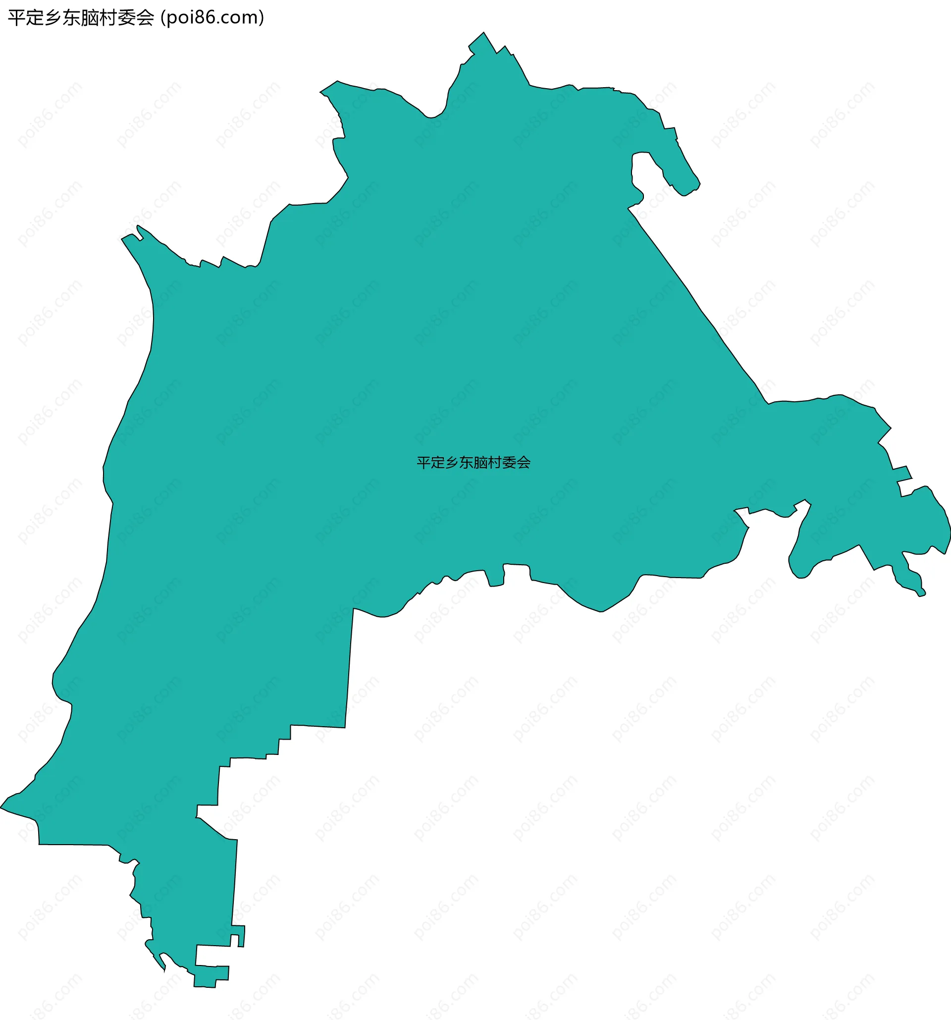 平定乡东脑村委会边界地图