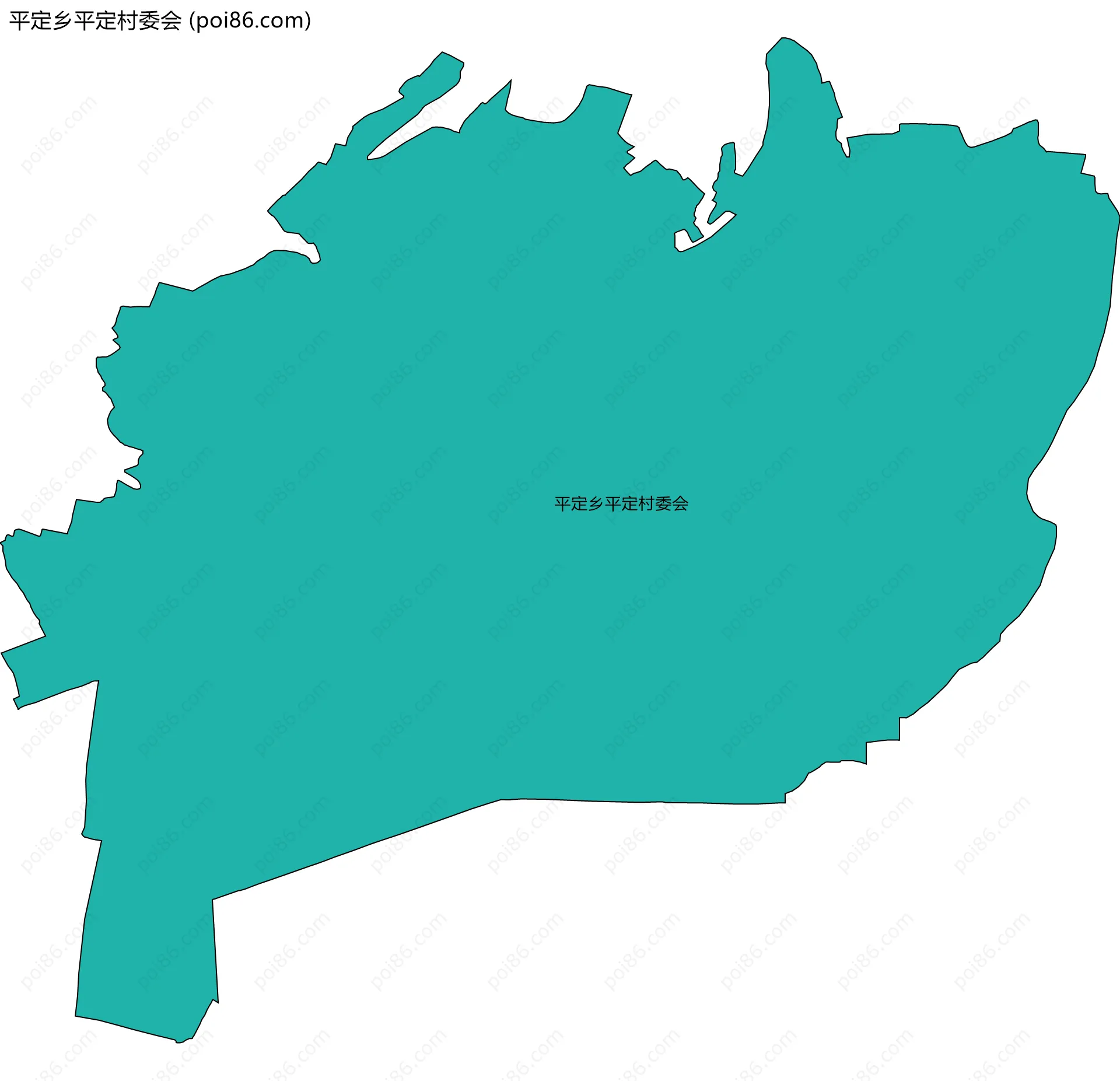 平定乡平定村委会边界地图