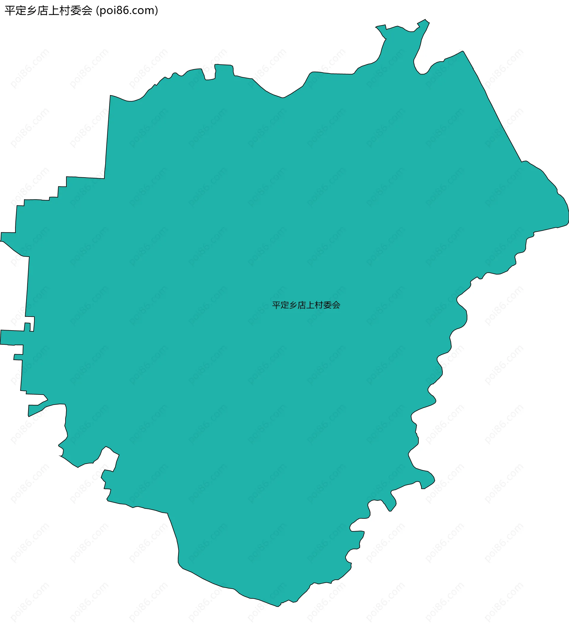 平定乡店上村委会边界地图